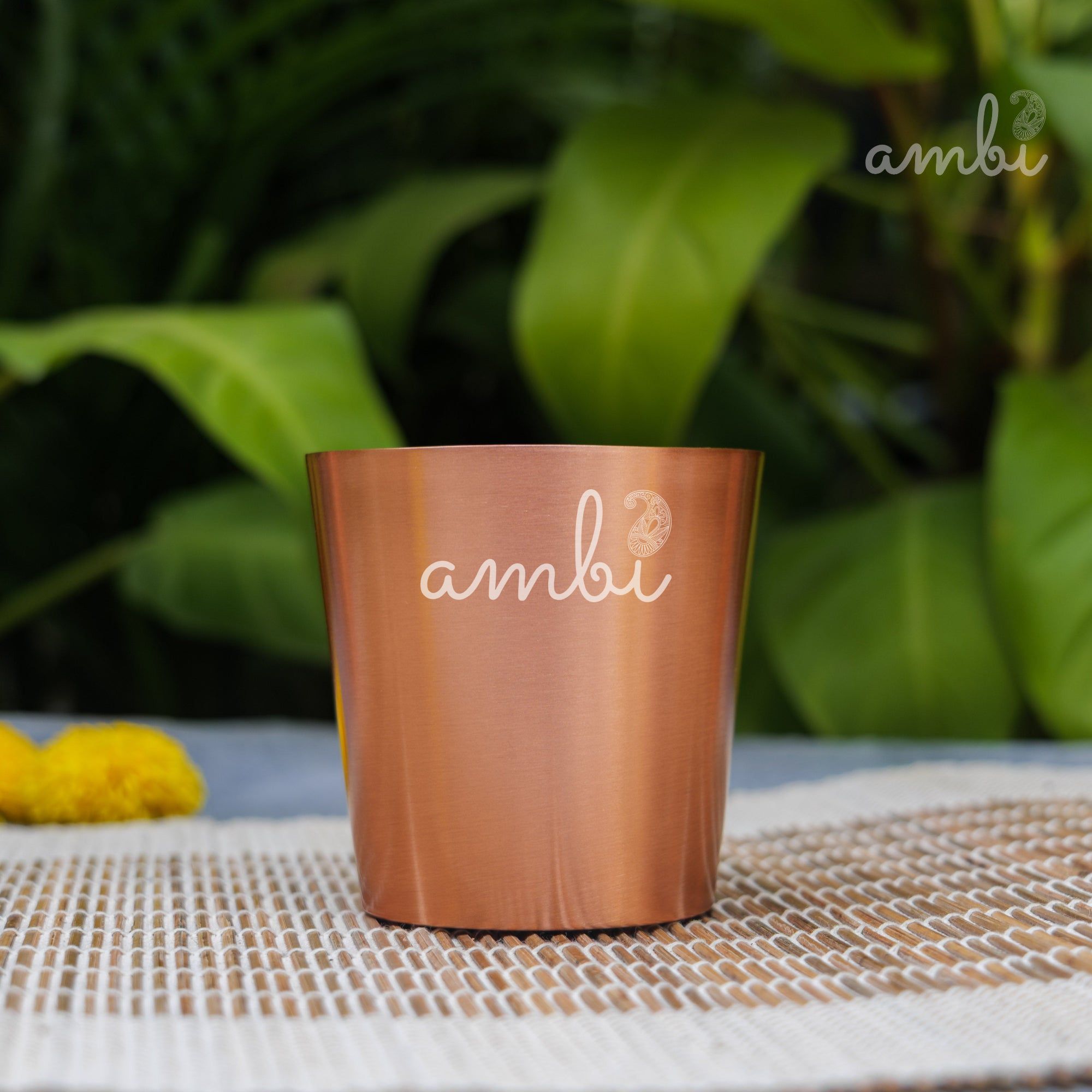 Ambi Elegant Traditional Pure Copper Taper Glass - 300 ML
