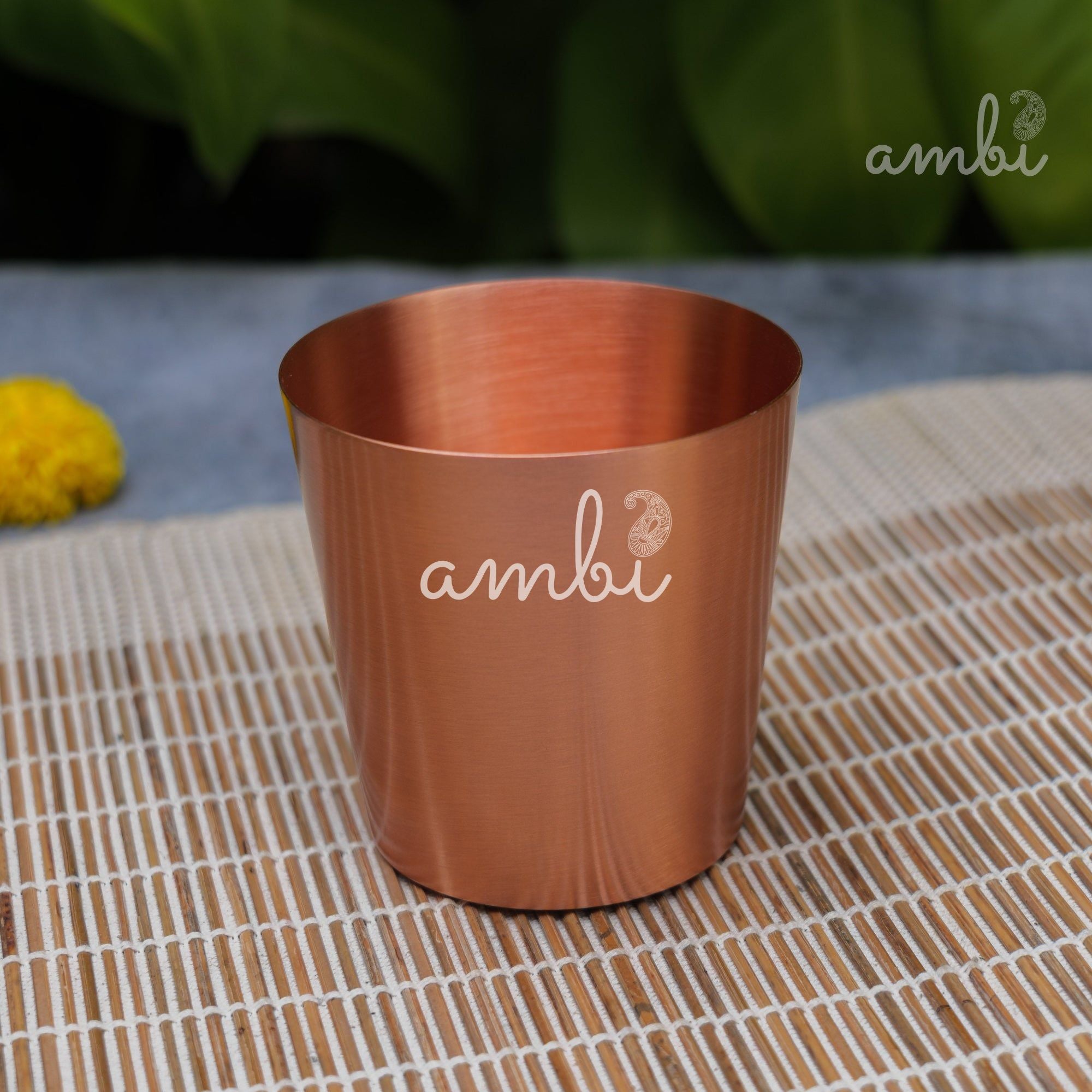 Ambi Elegant Traditional Pure Copper Taper Glass - 300 ML