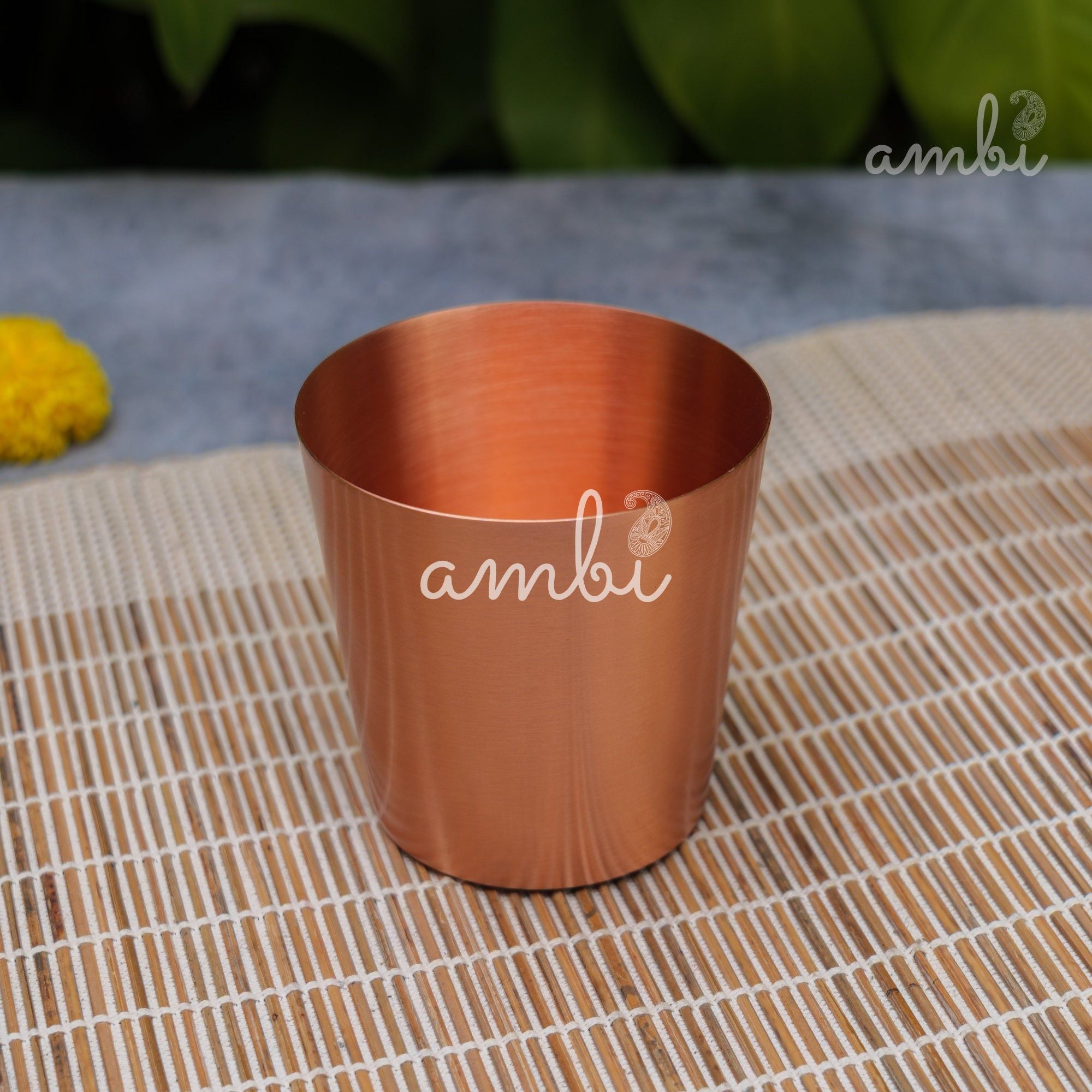 Ambi Elegant Traditional Pure Copper Taper Glass - 300 ML