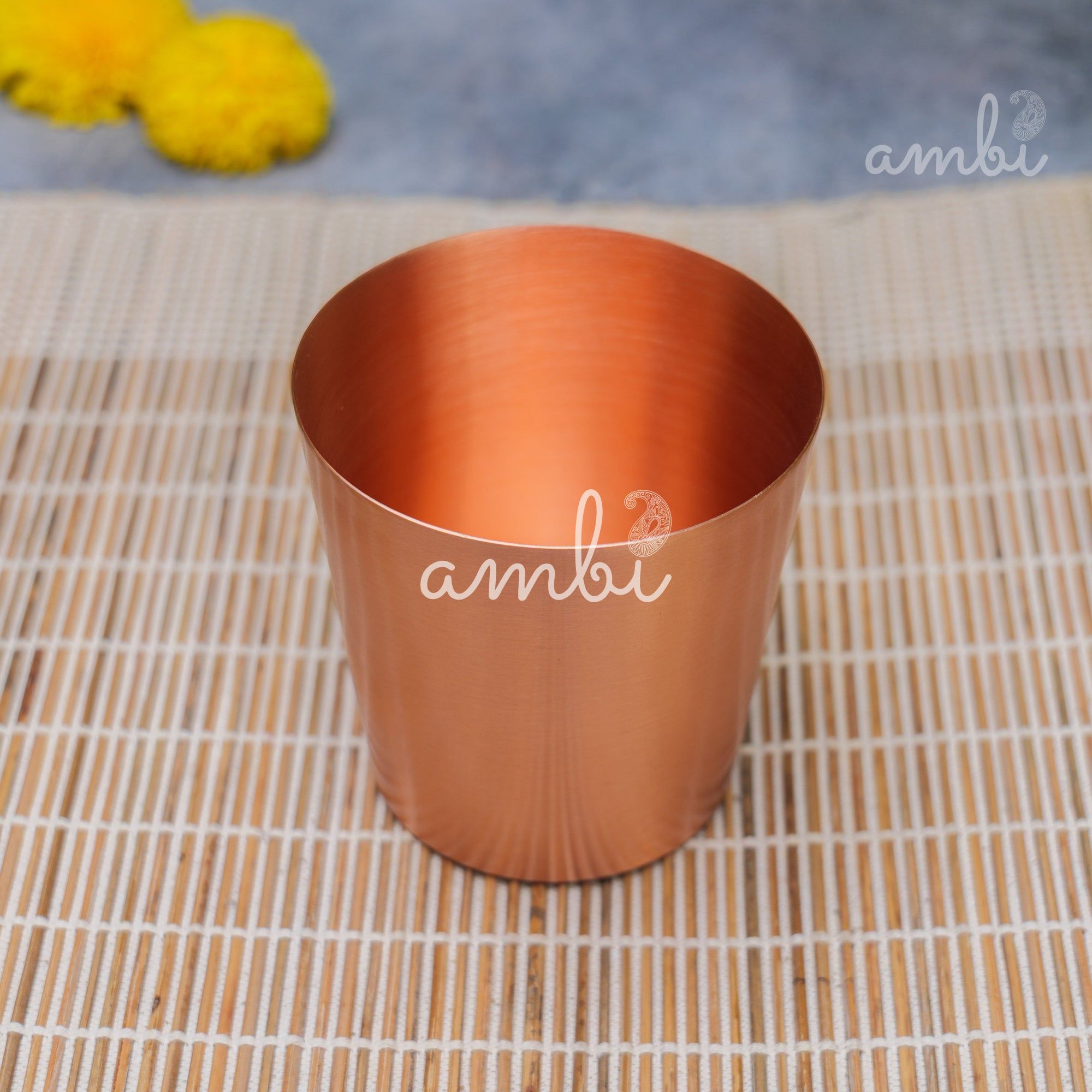 Ambi Elegant Traditional Pure Copper Taper Glass - 300 ML