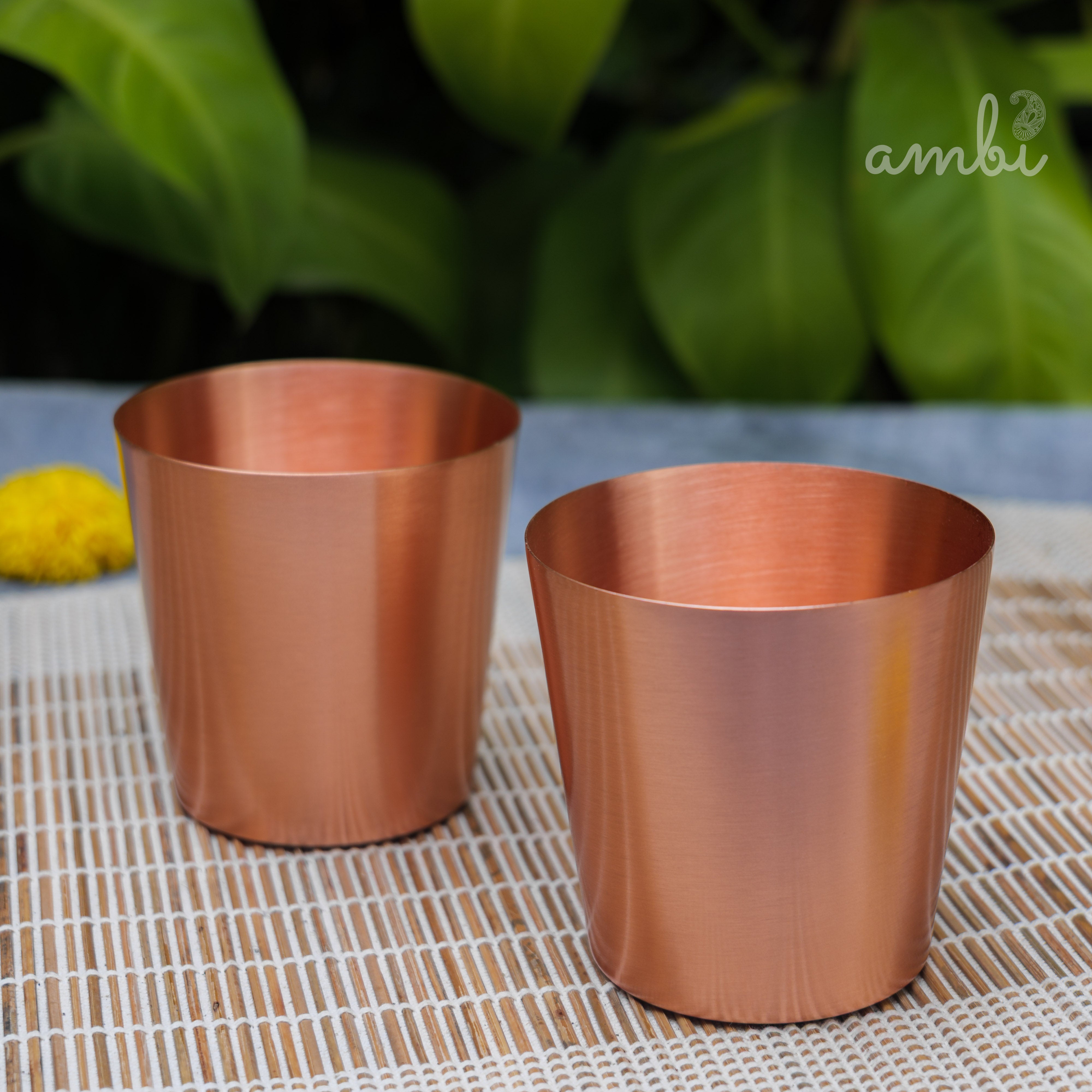 Ambi Elegant Traditional Pure Copper Taper Glass - 300 ML