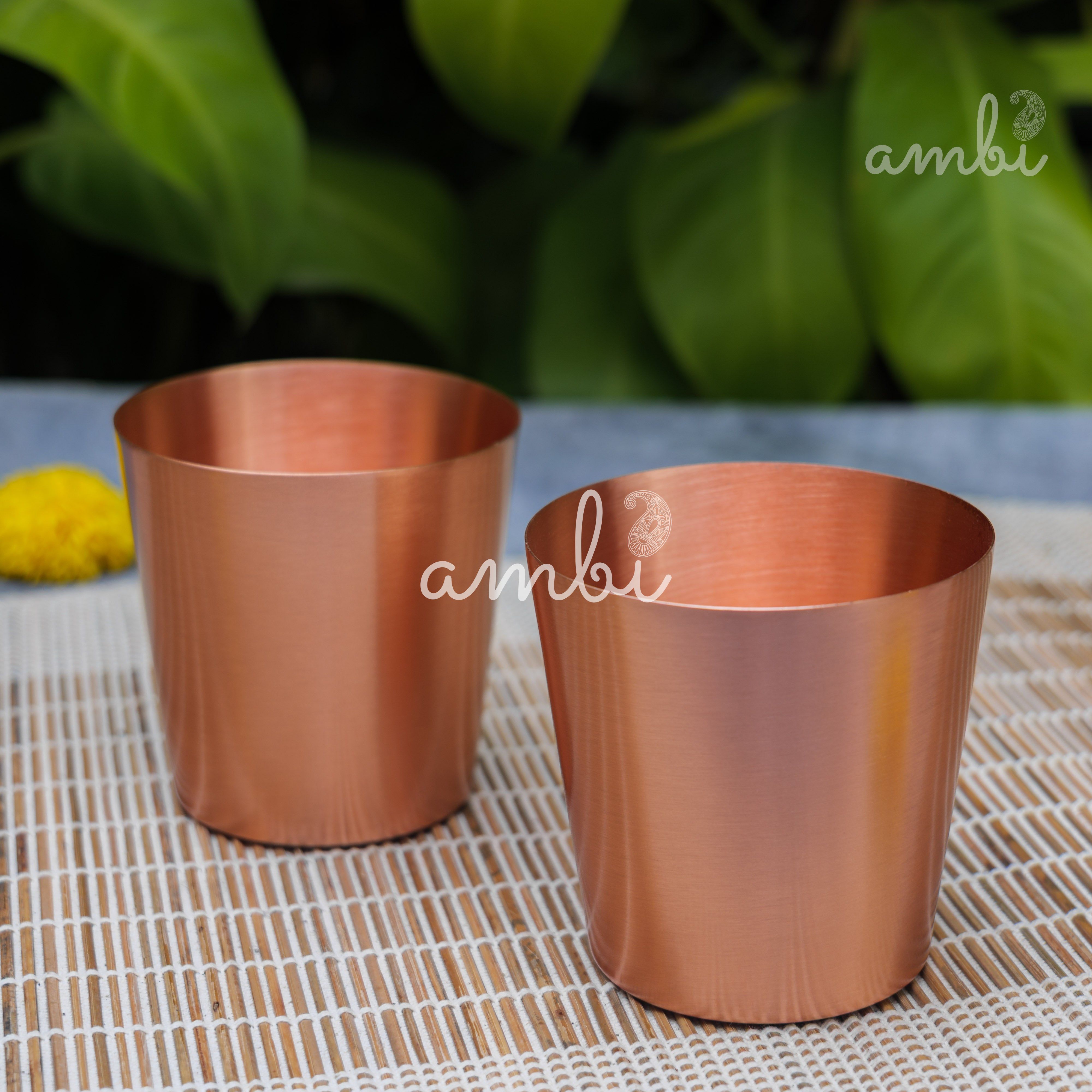 Ambi Elegant Traditional Pure Copper Taper Glass - 300 ML