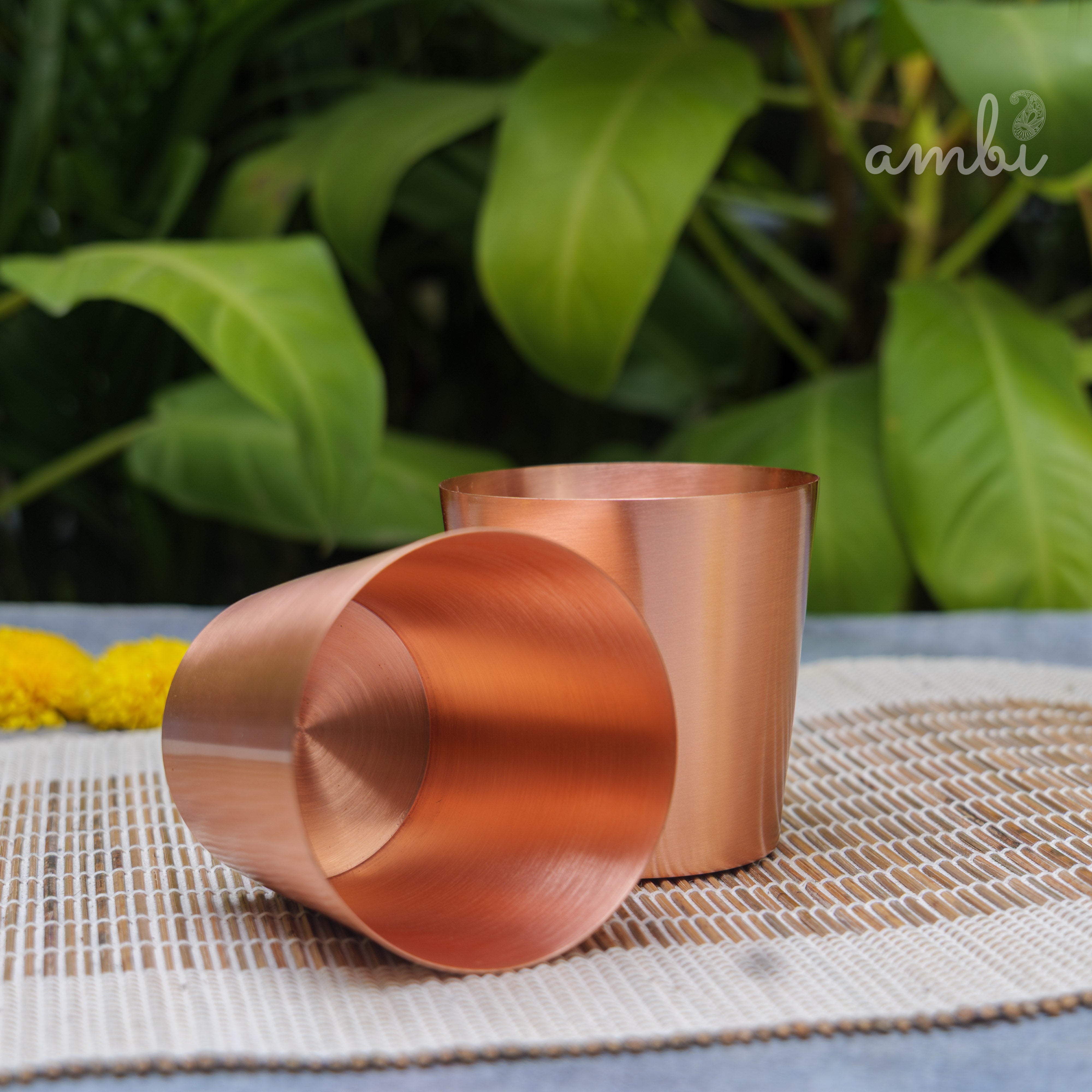 Ambi Elegant Traditional Pure Copper Taper Glass - 300 ML