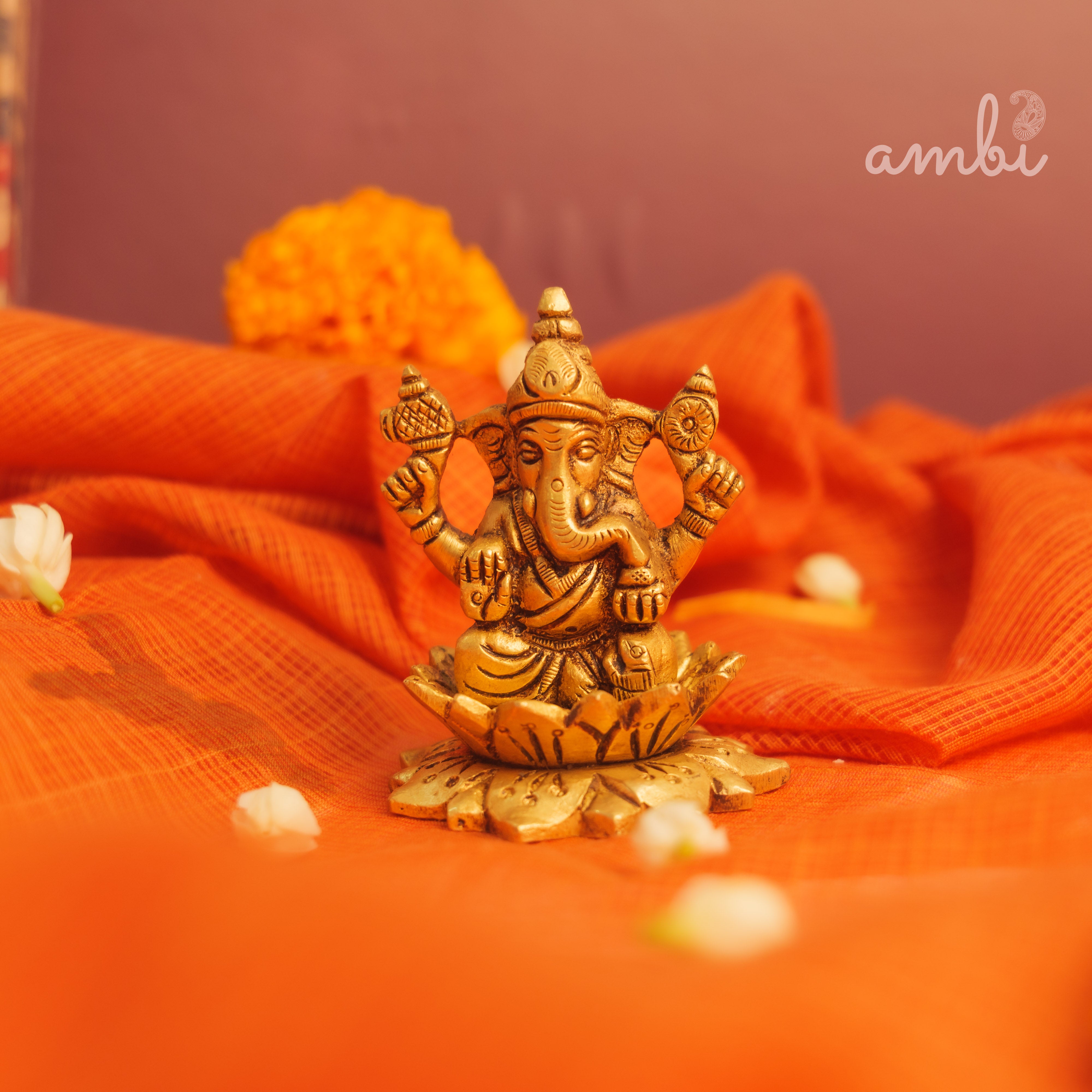Pure Brass Laxmi Ganesh Idol Giftbox