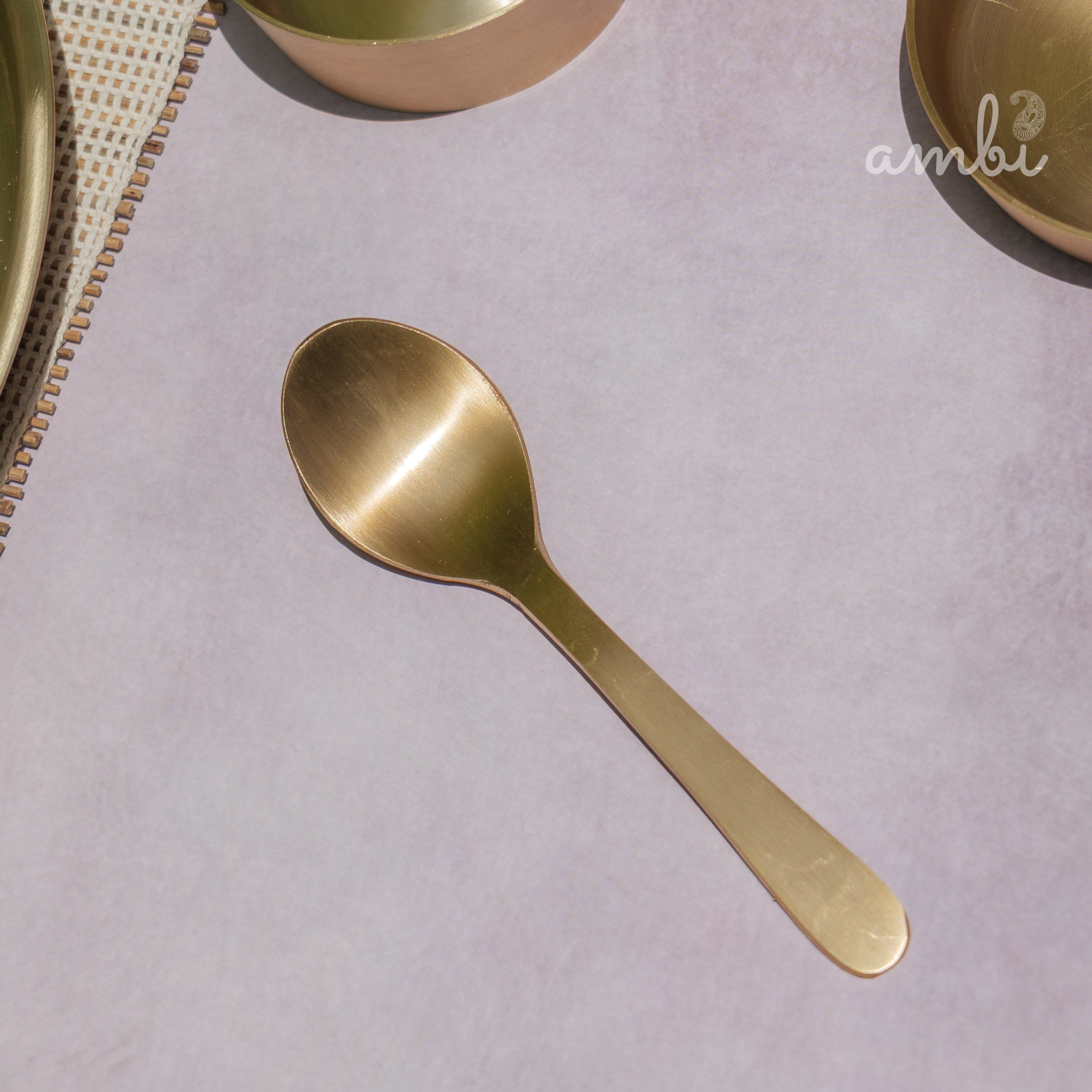 Ambi Gift of Aroma : Pure Brass Coffee Filter and 4 Dabara Cup Set in a Gift Box