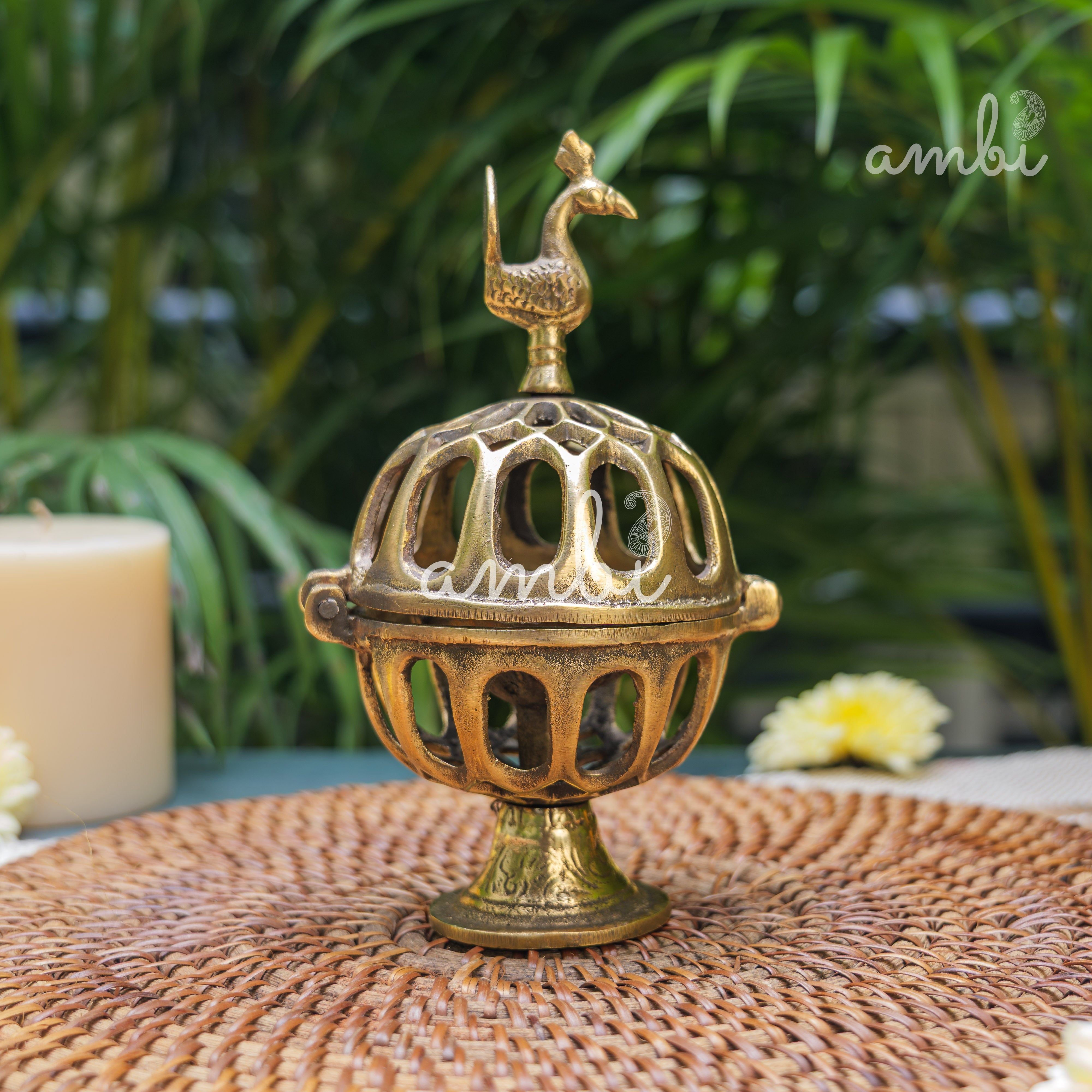 Ambi Pure Brass Vintage Dhoop Dani Incense Burner