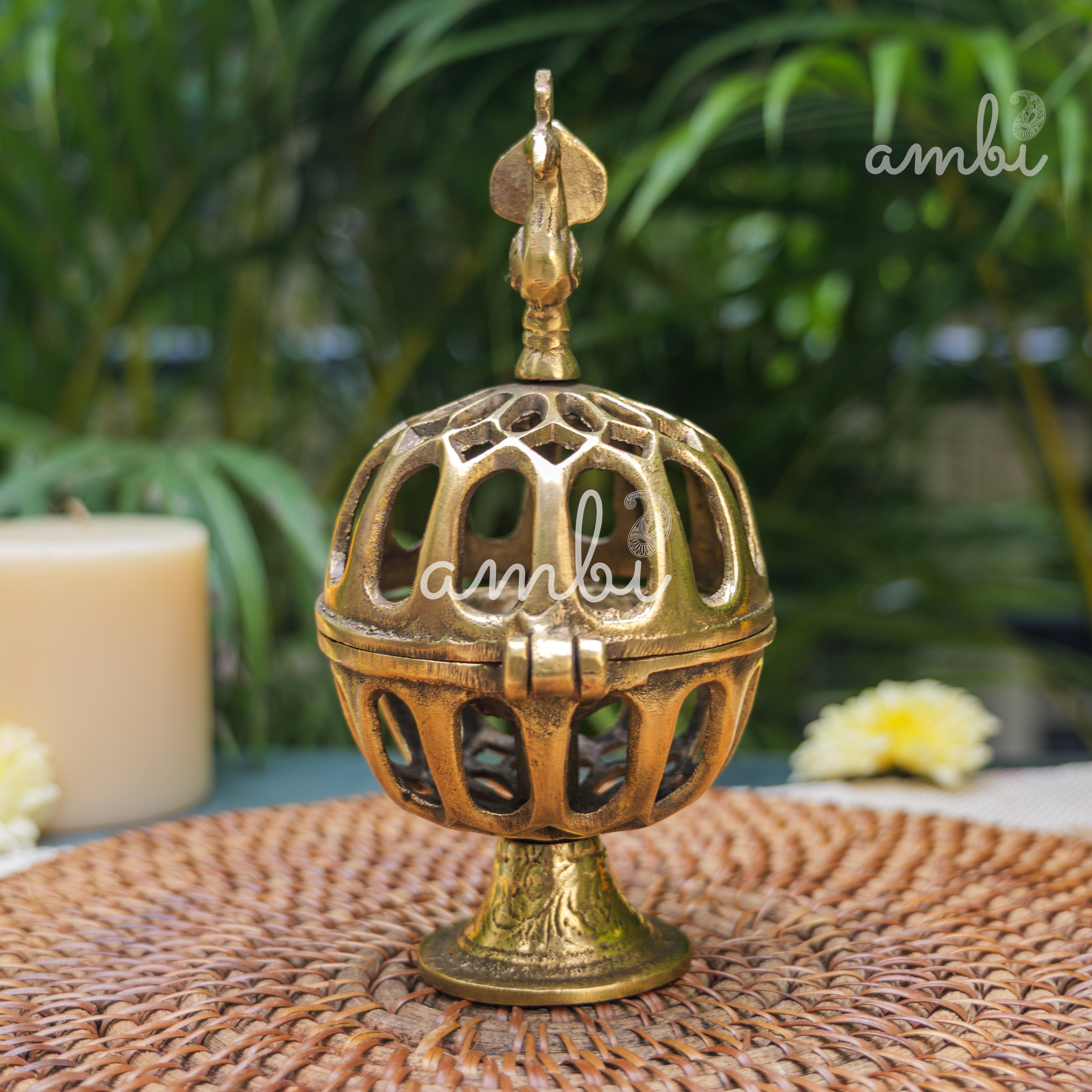 Ambi Pure Brass Vintage Dhoop Dani Incense Burner