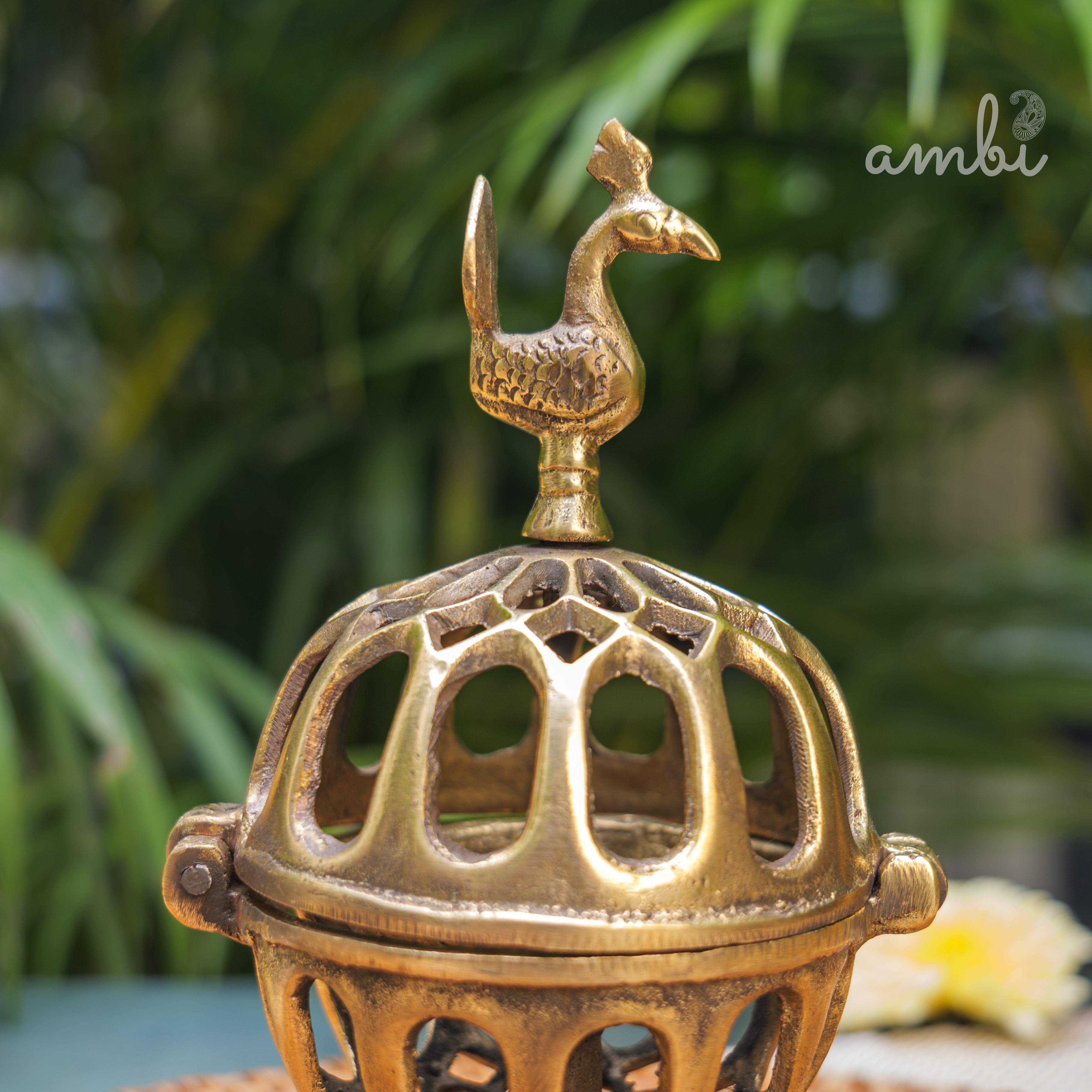 Ambi Pure Brass Vintage Dhoop Dani Incense Burner