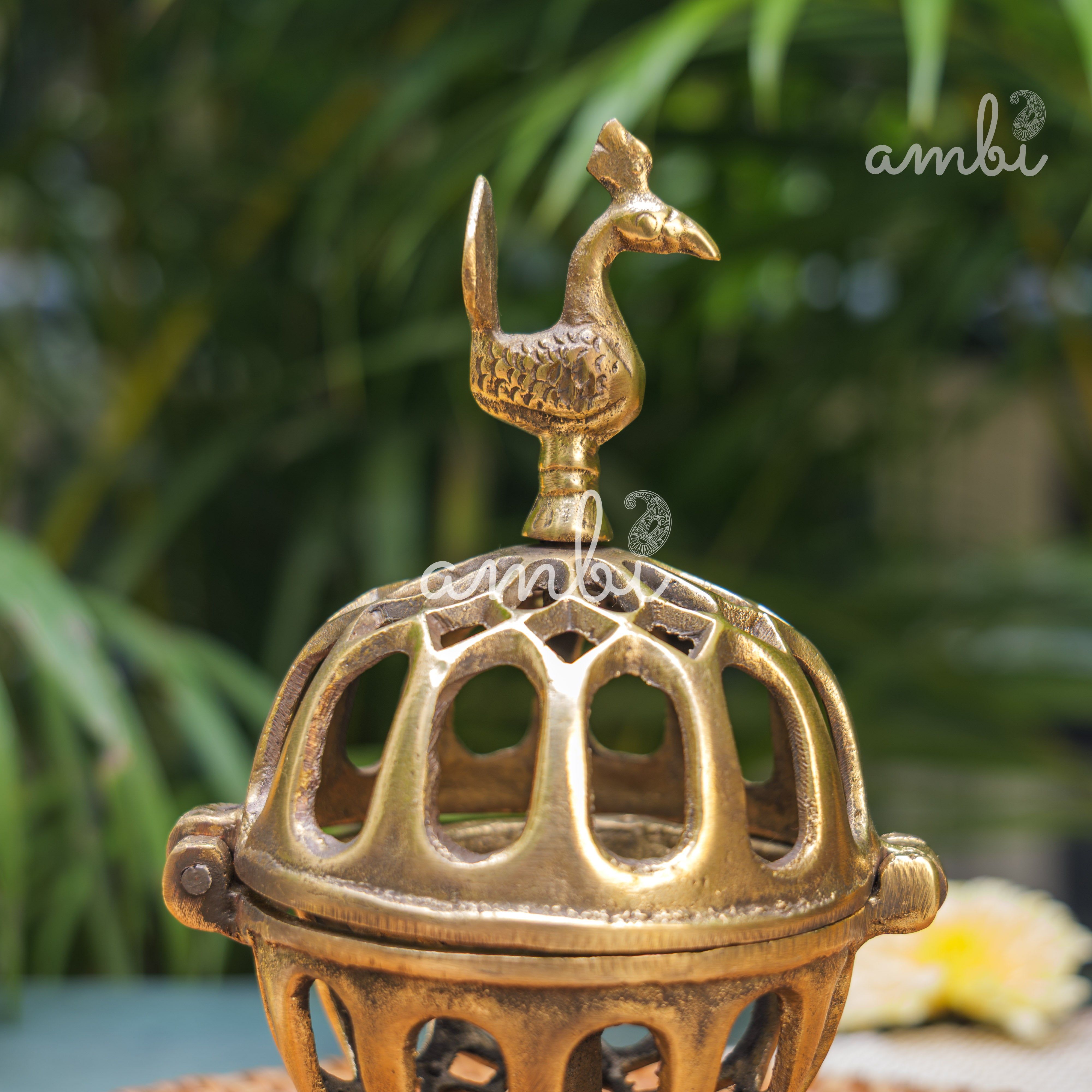 Ambi Pure Brass Vintage Dhoop Dani Incense Burner