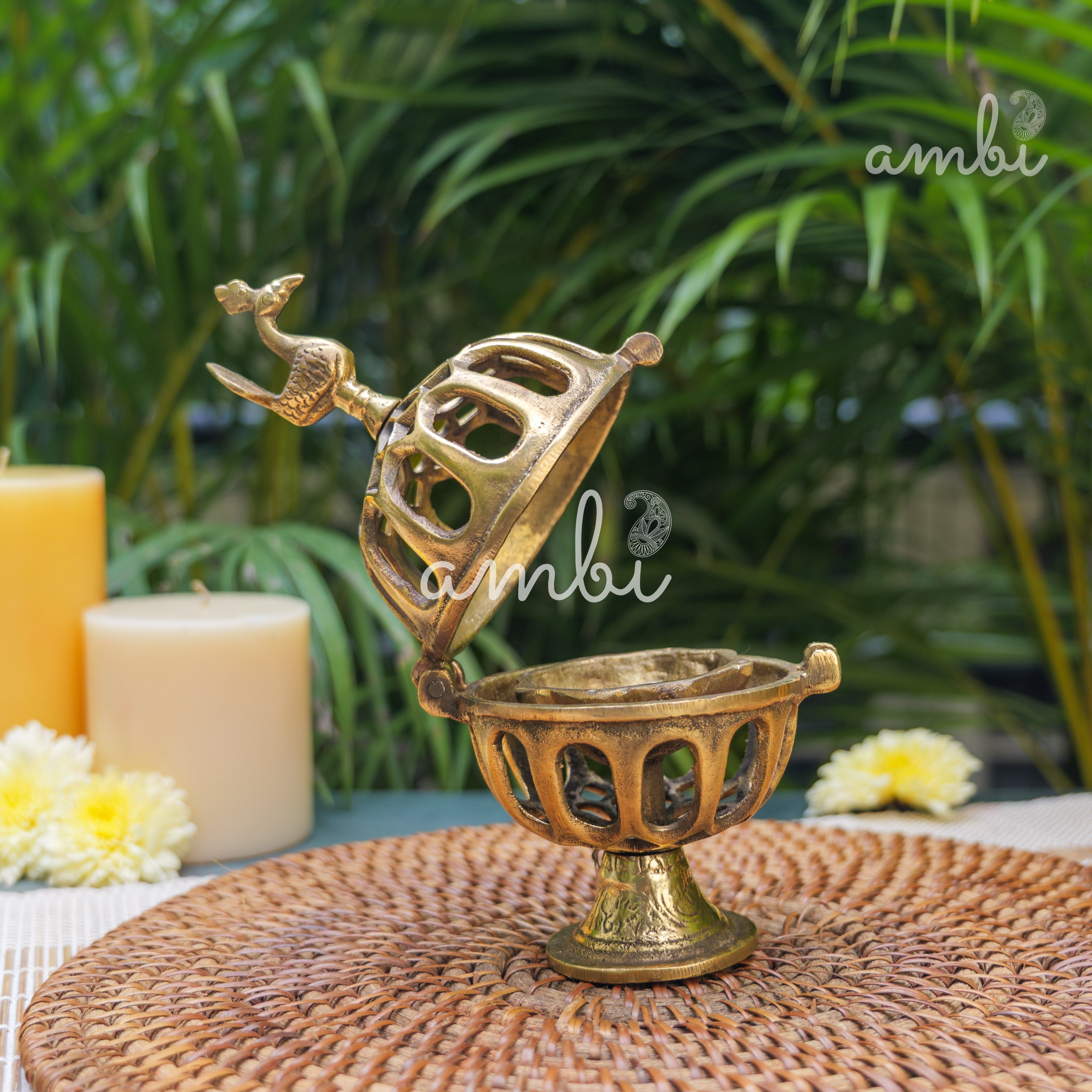 Ambi Pure Brass Vintage Dhoop Dani Incense Burner