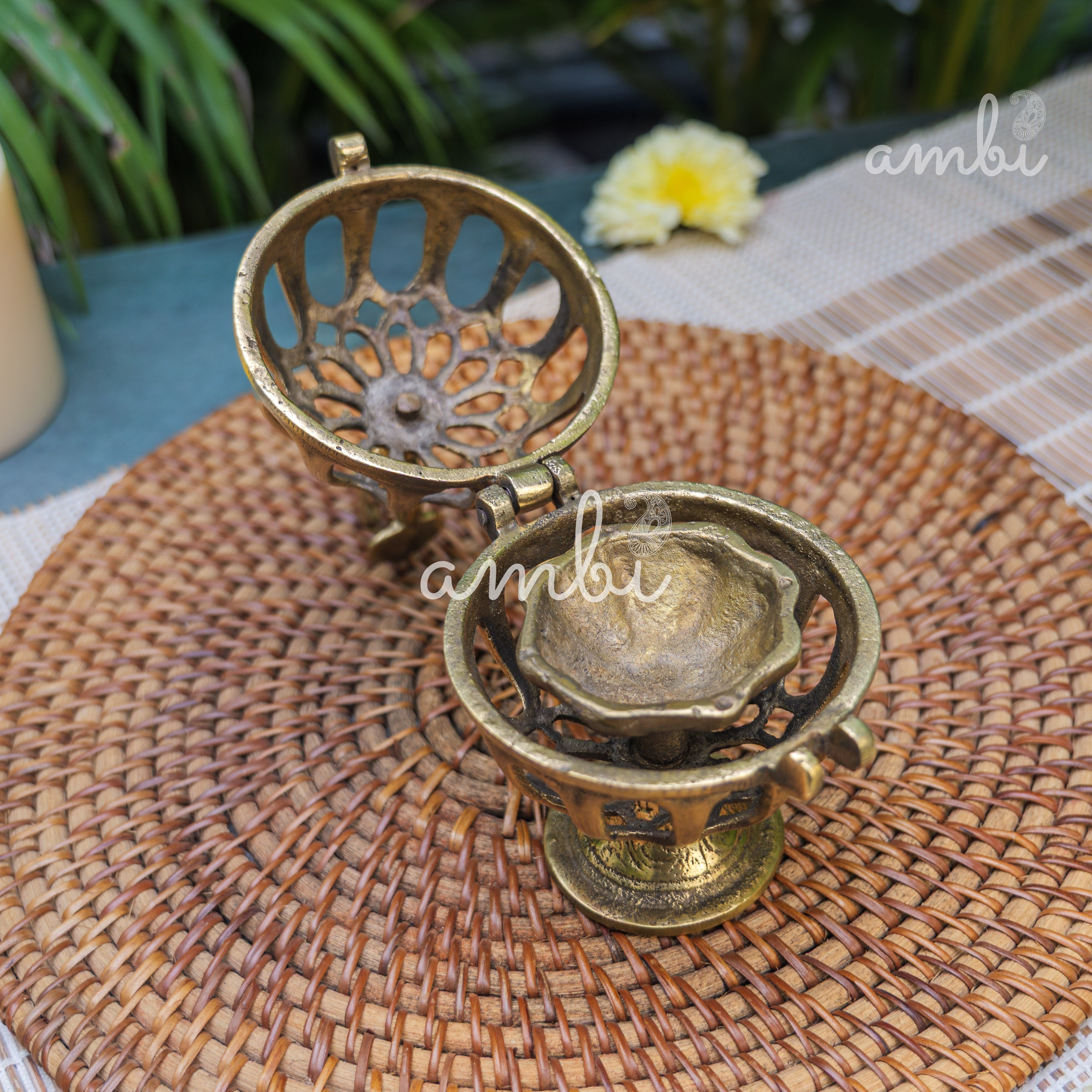 Ambi Pure Brass Vintage Dhoop Dani Incense Burner