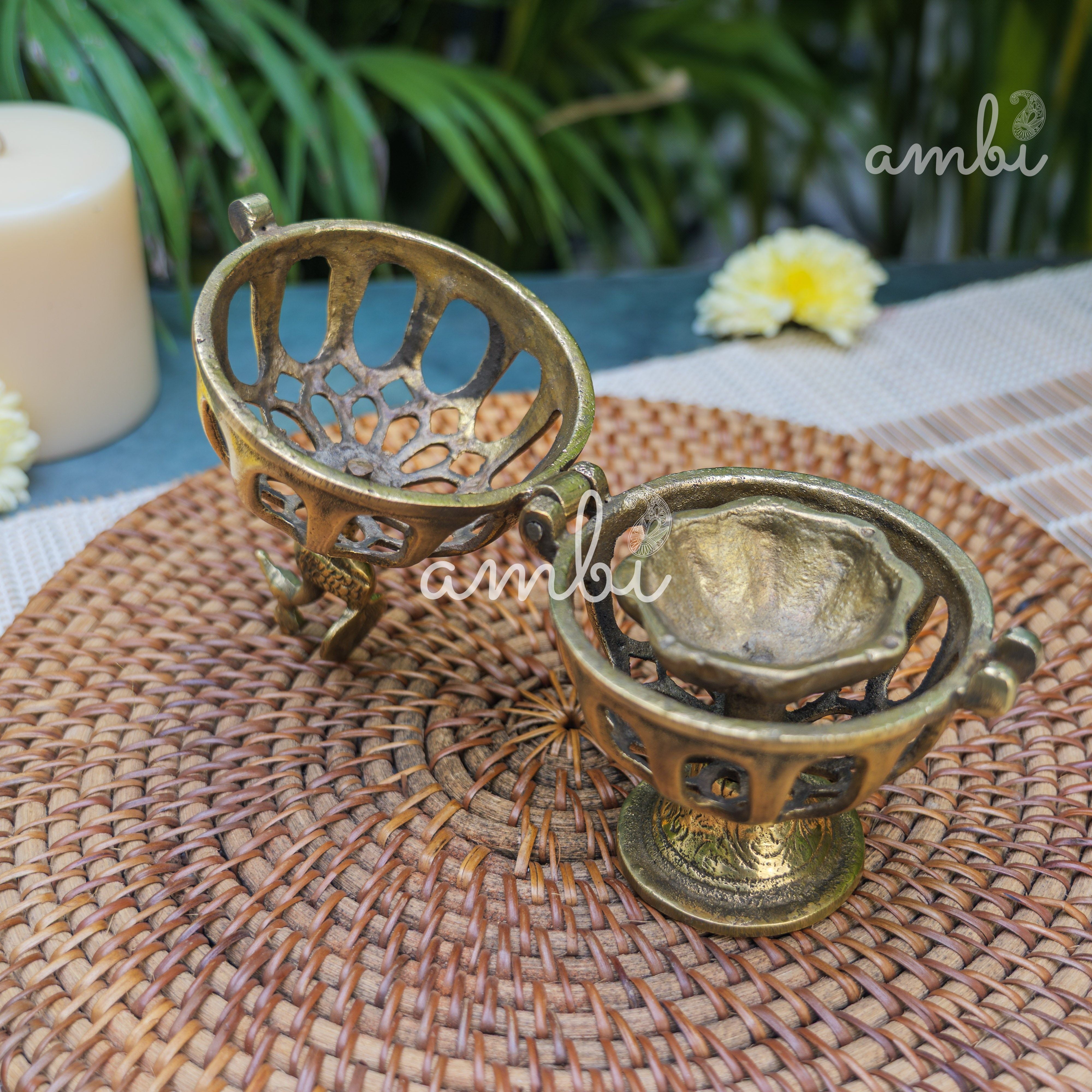 Ambi Pure Brass Vintage Dhoop Dani Incense Burner