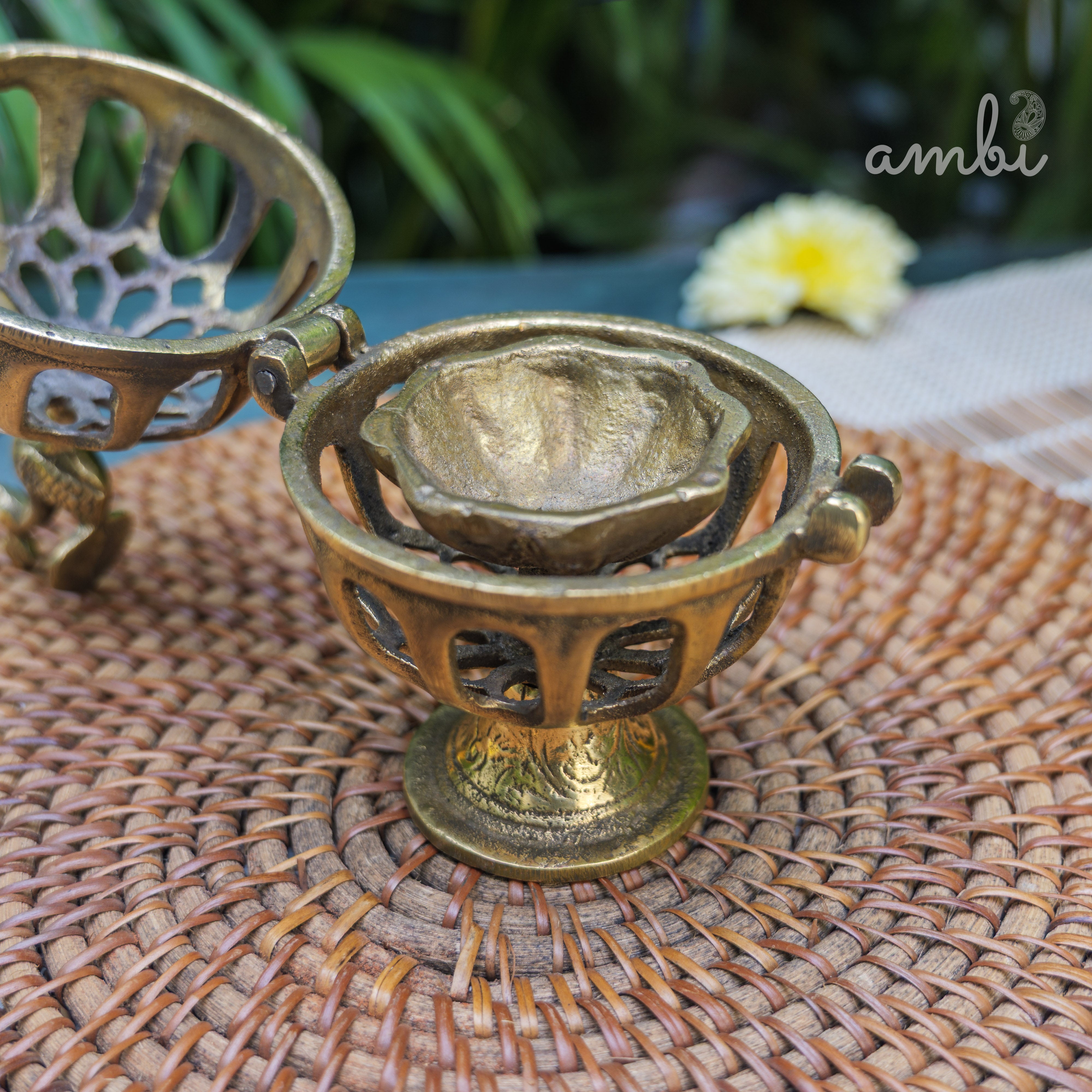 Ambi Pure Brass Vintage Dhoop Dani Incense Burner