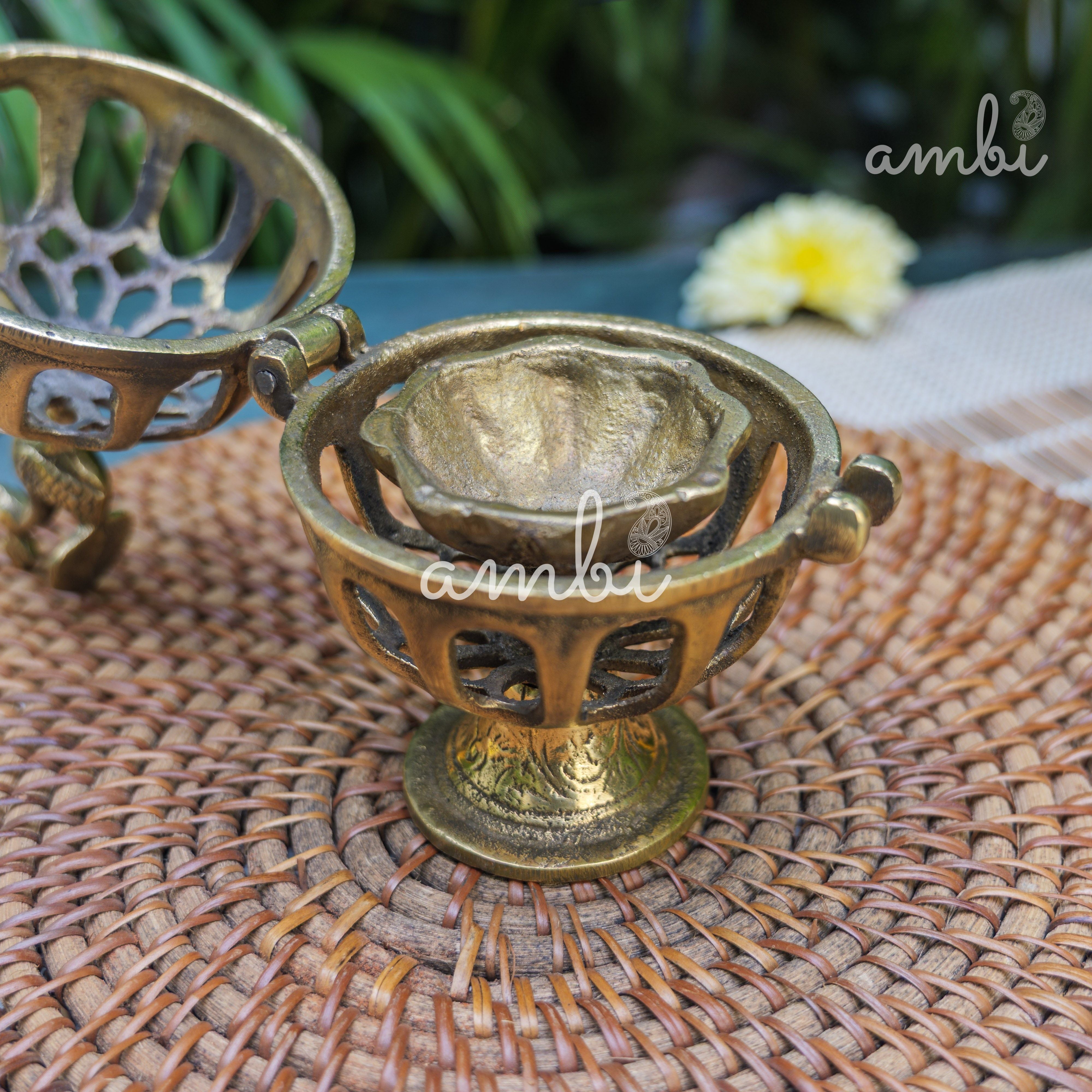 Ambi Pure Brass Vintage Dhoop Dani Incense Burner