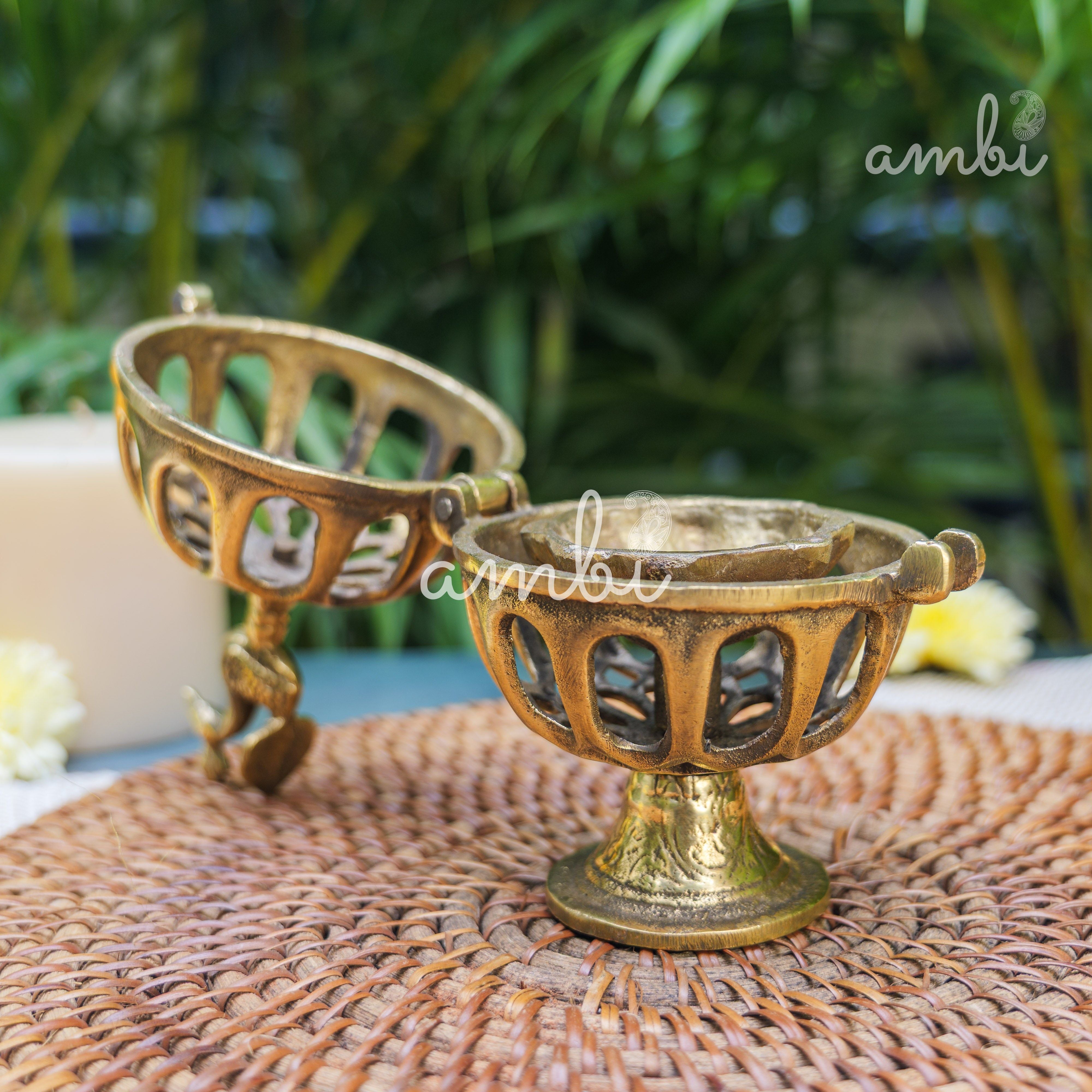Ambi Pure Brass Vintage Dhoop Dani Incense Burner