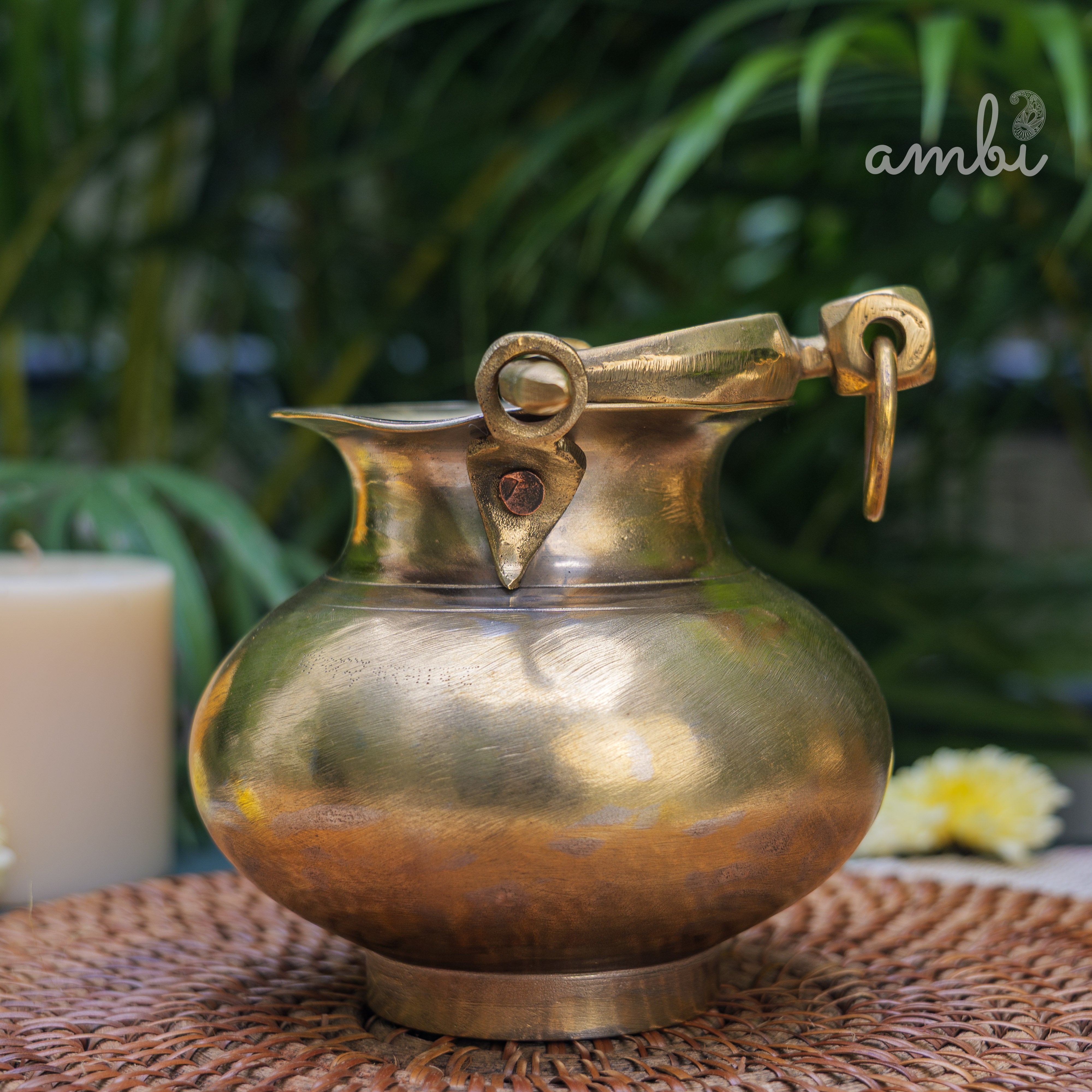 Handcrafted Vintage Heritage Brass Lota With Hanging Loop