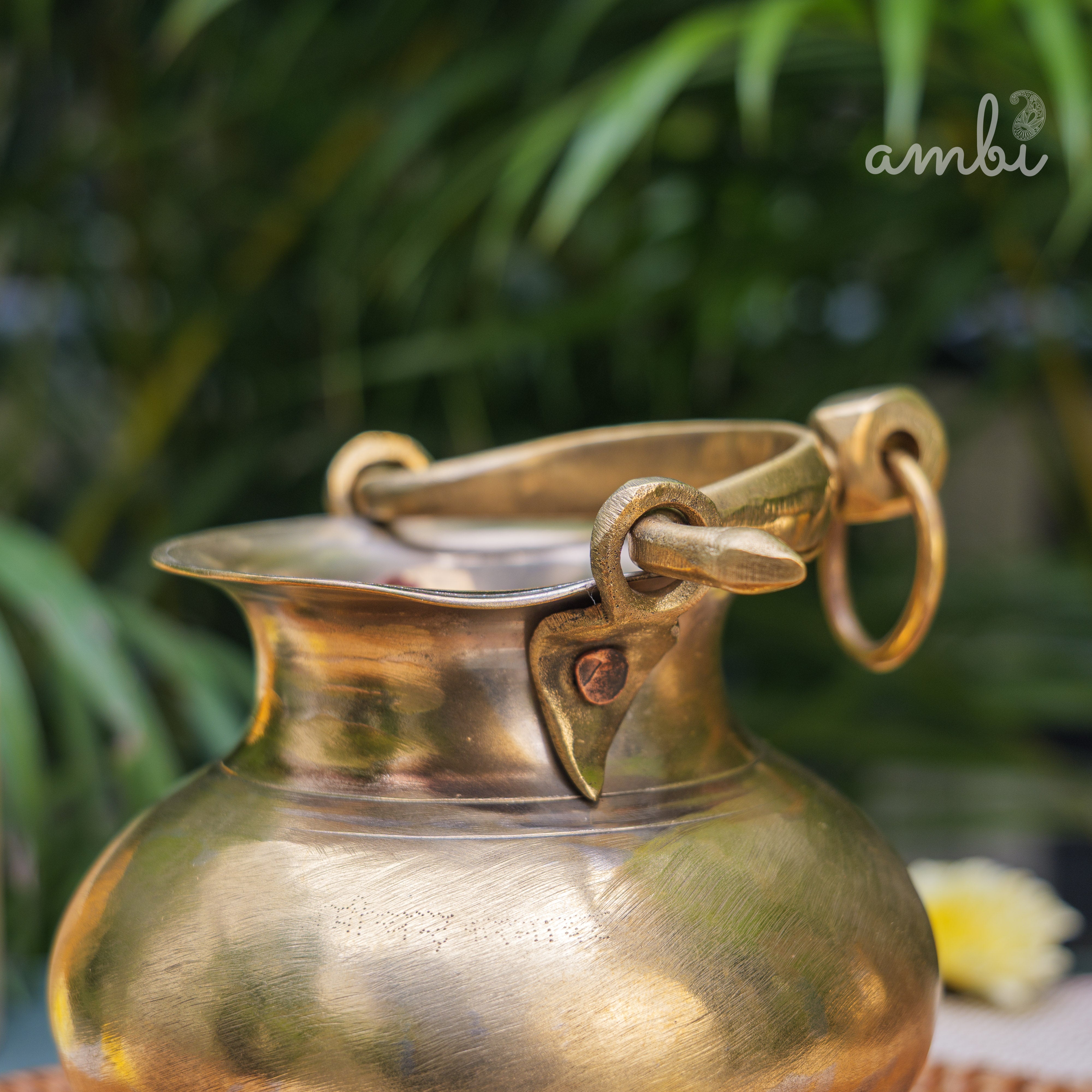 Handcrafted Vintage Heritage Brass Lota With Hanging Loop
