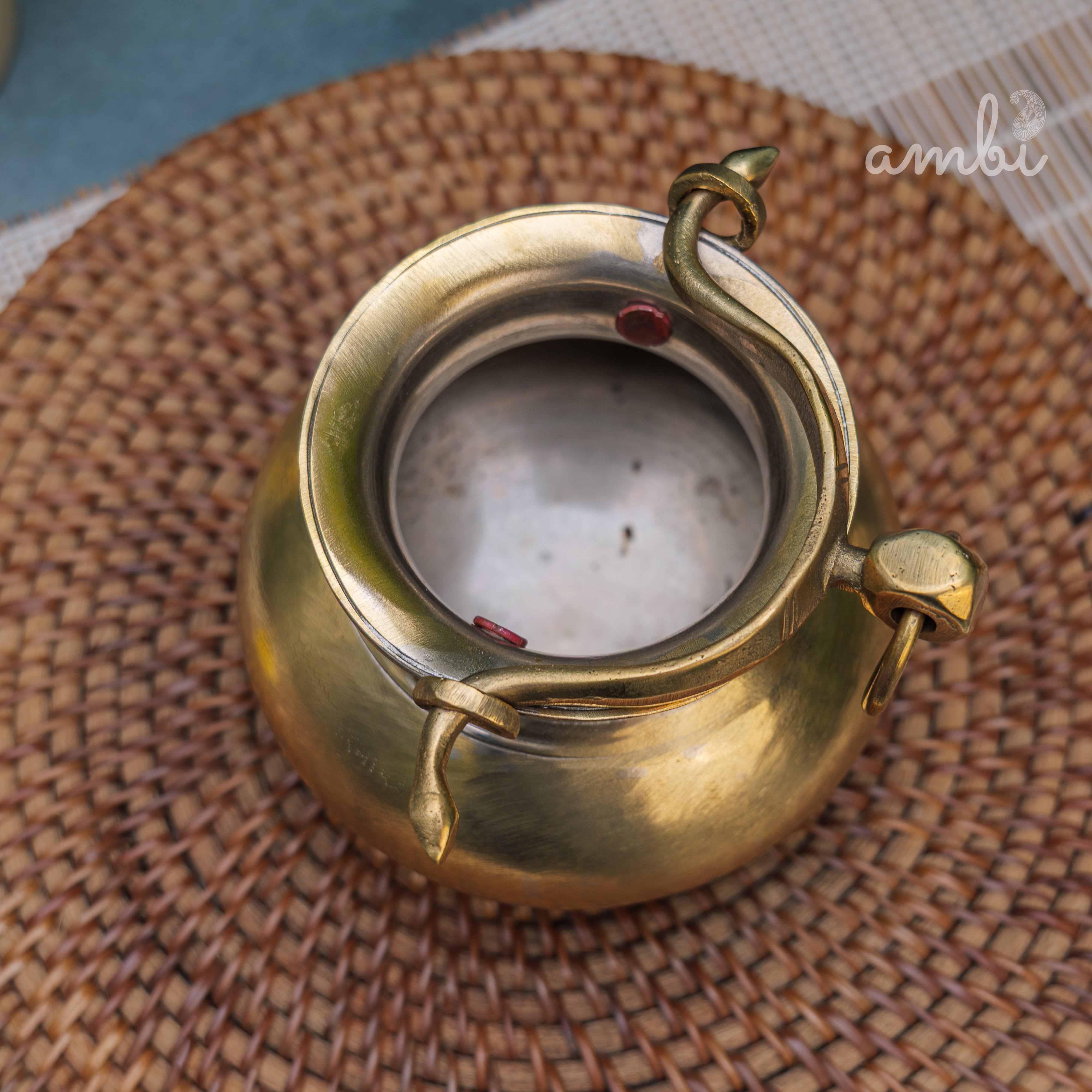 Handcrafted Vintage Heritage Brass Lota With Hanging Loop
