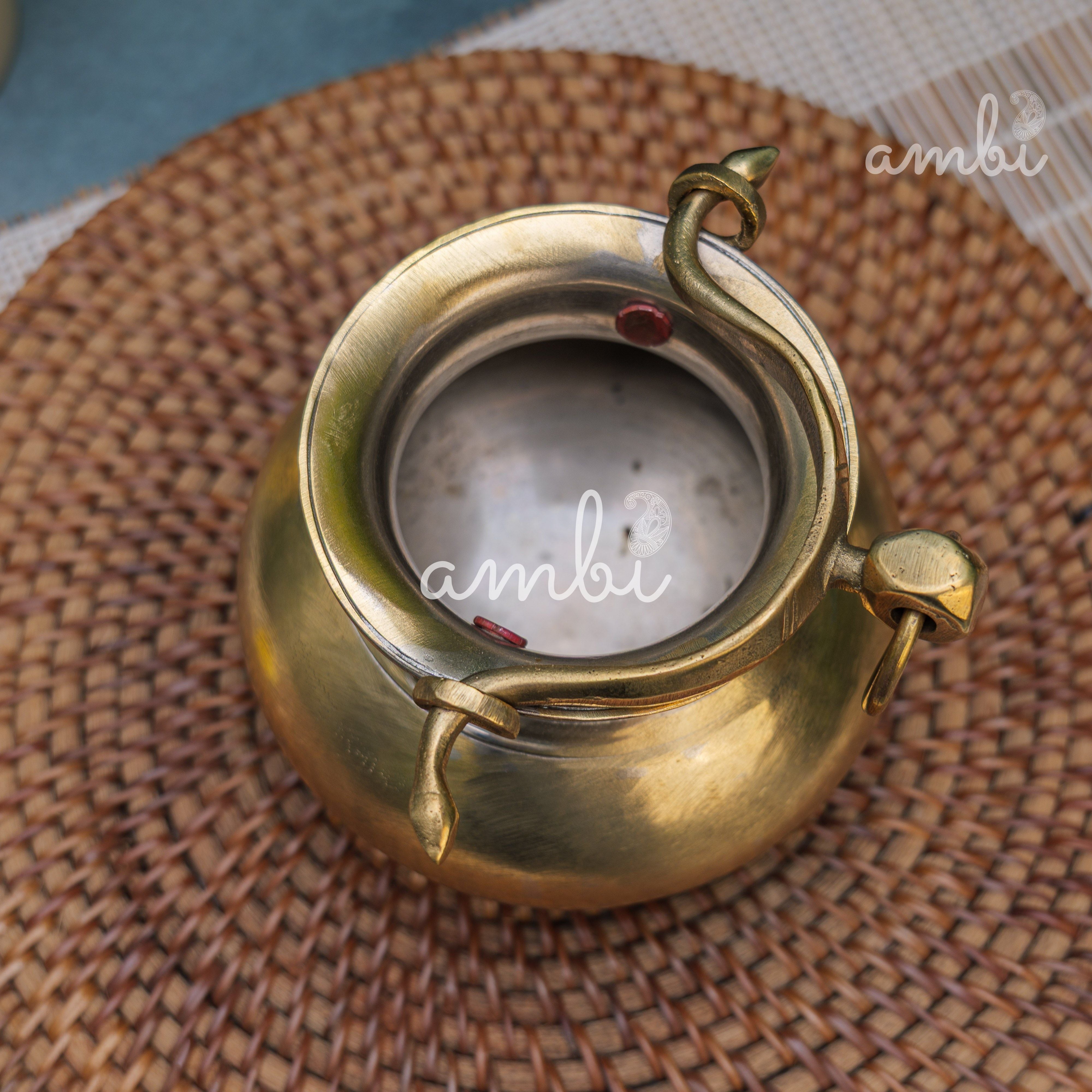 Handcrafted Vintage Heritage Brass Lota With Hanging Loop and chain