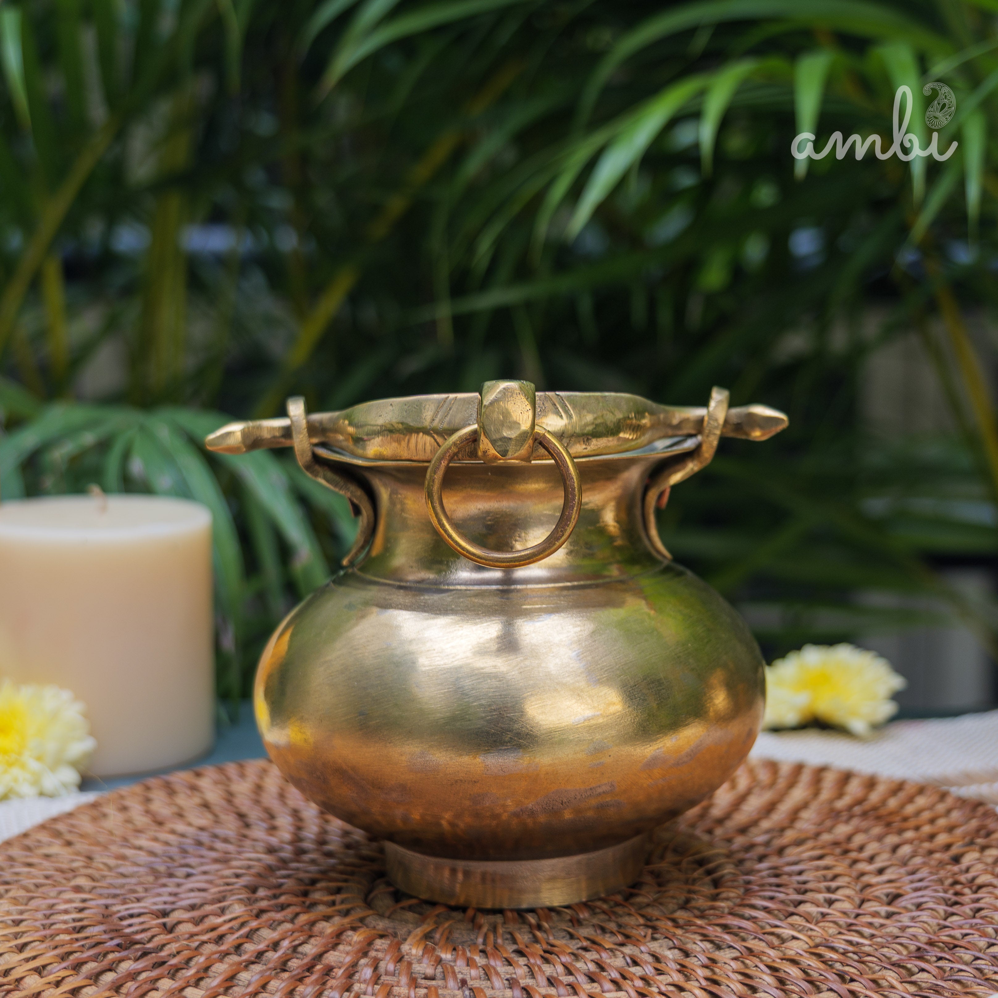 Handcrafted Vintage Heritage Brass Lota With Hanging Loop