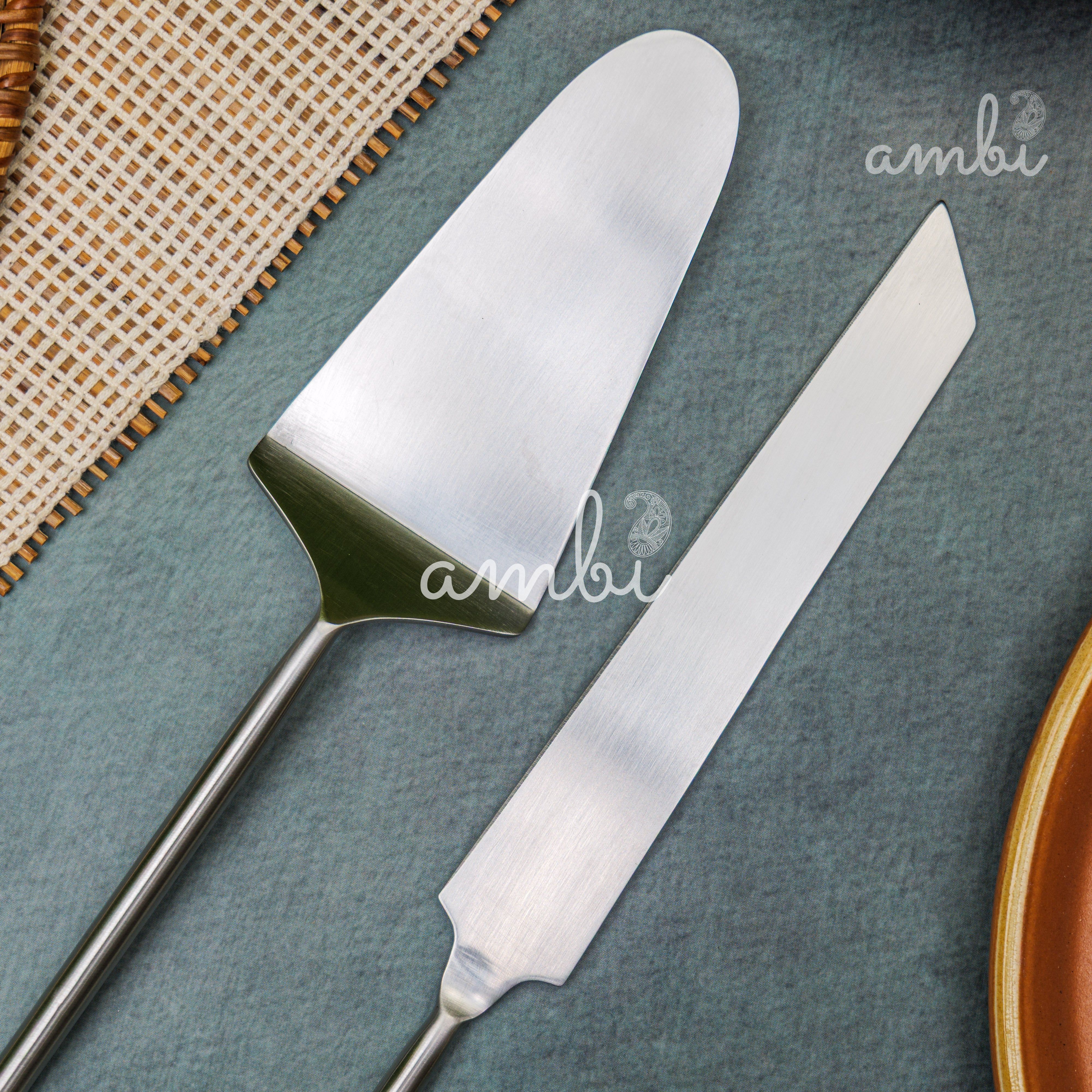 Exquisite Steel Cake Server Cutlery Set of 2