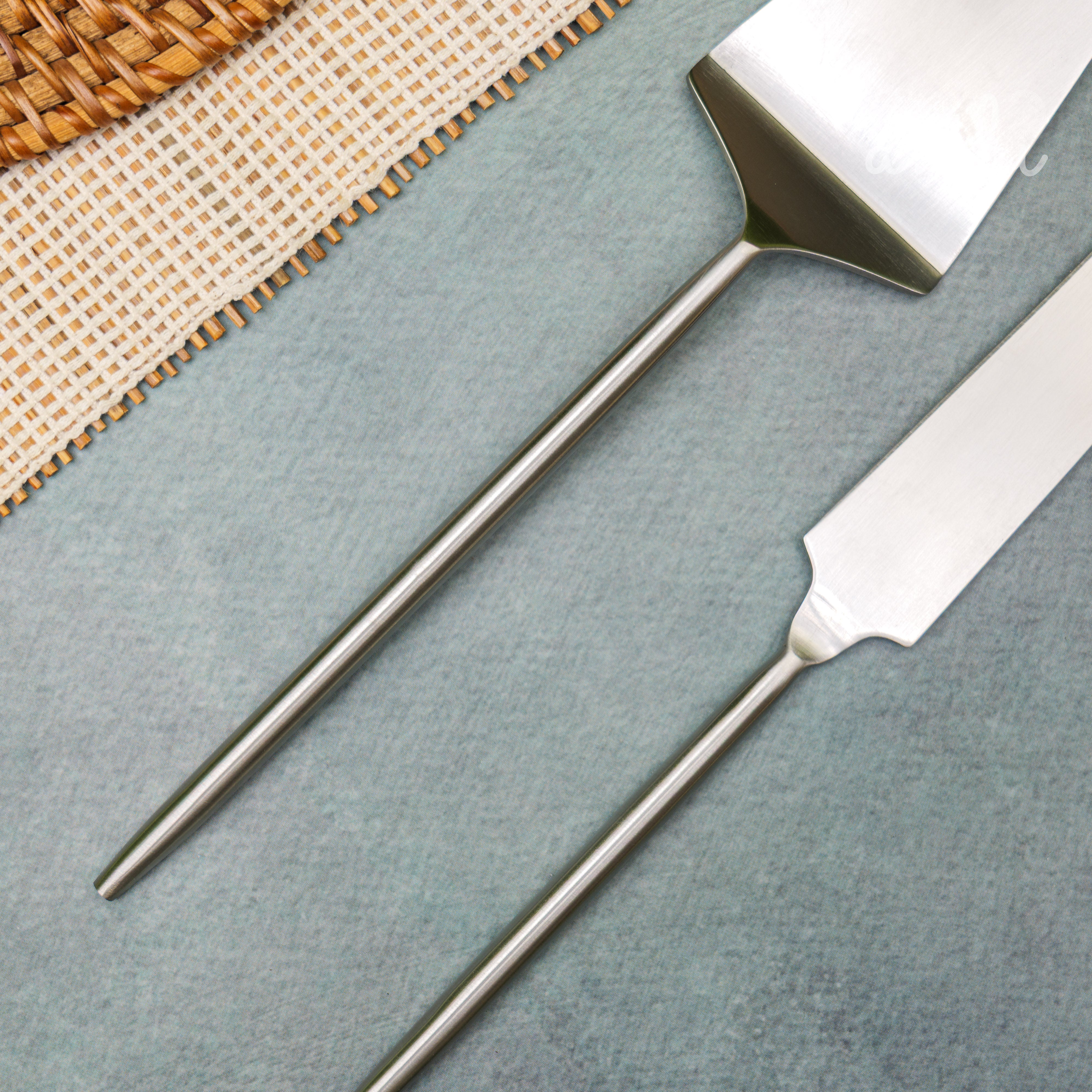Exquisite Steel Cake Server Cutlery Set of 2