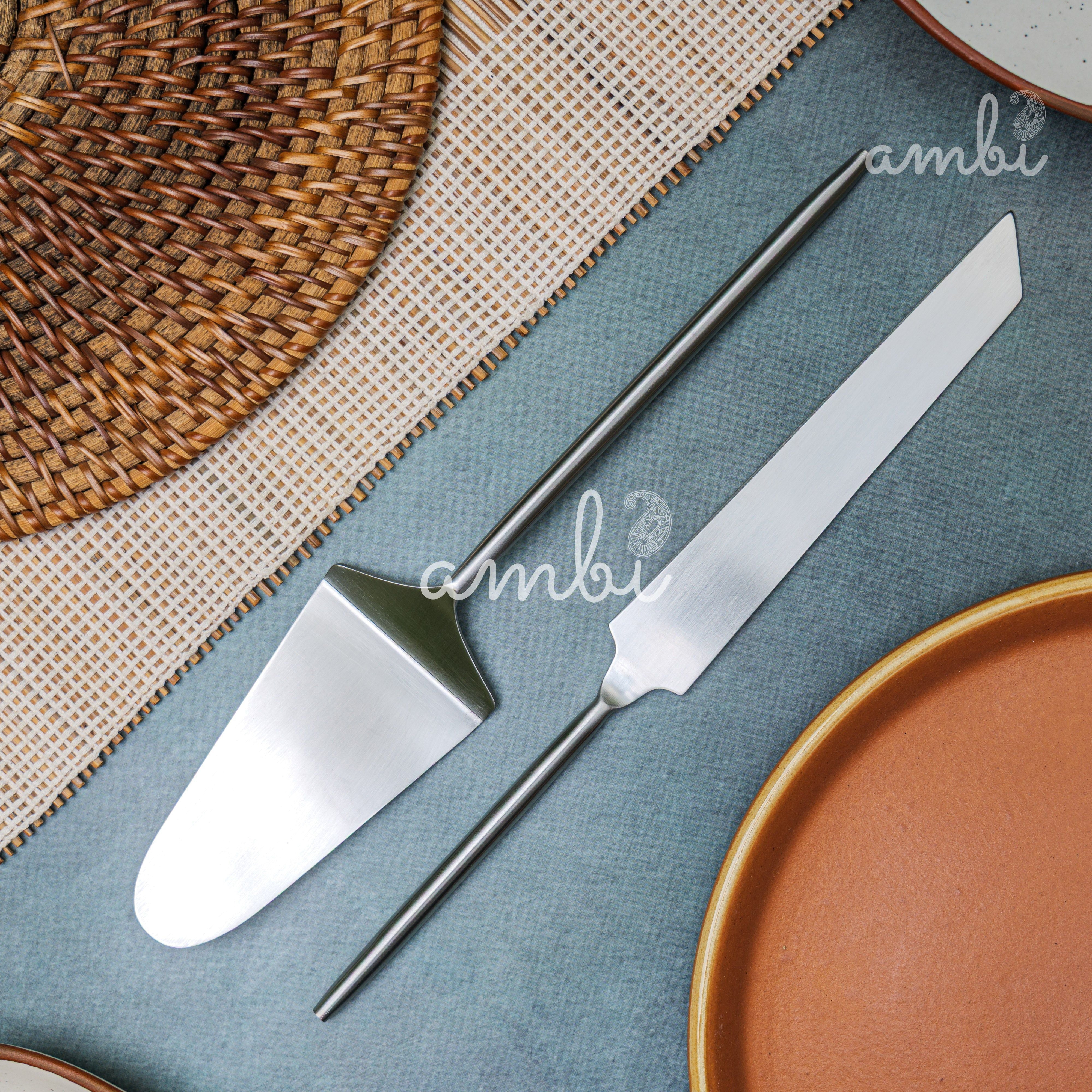Exquisite Steel Cake Server Cutlery Set of 2