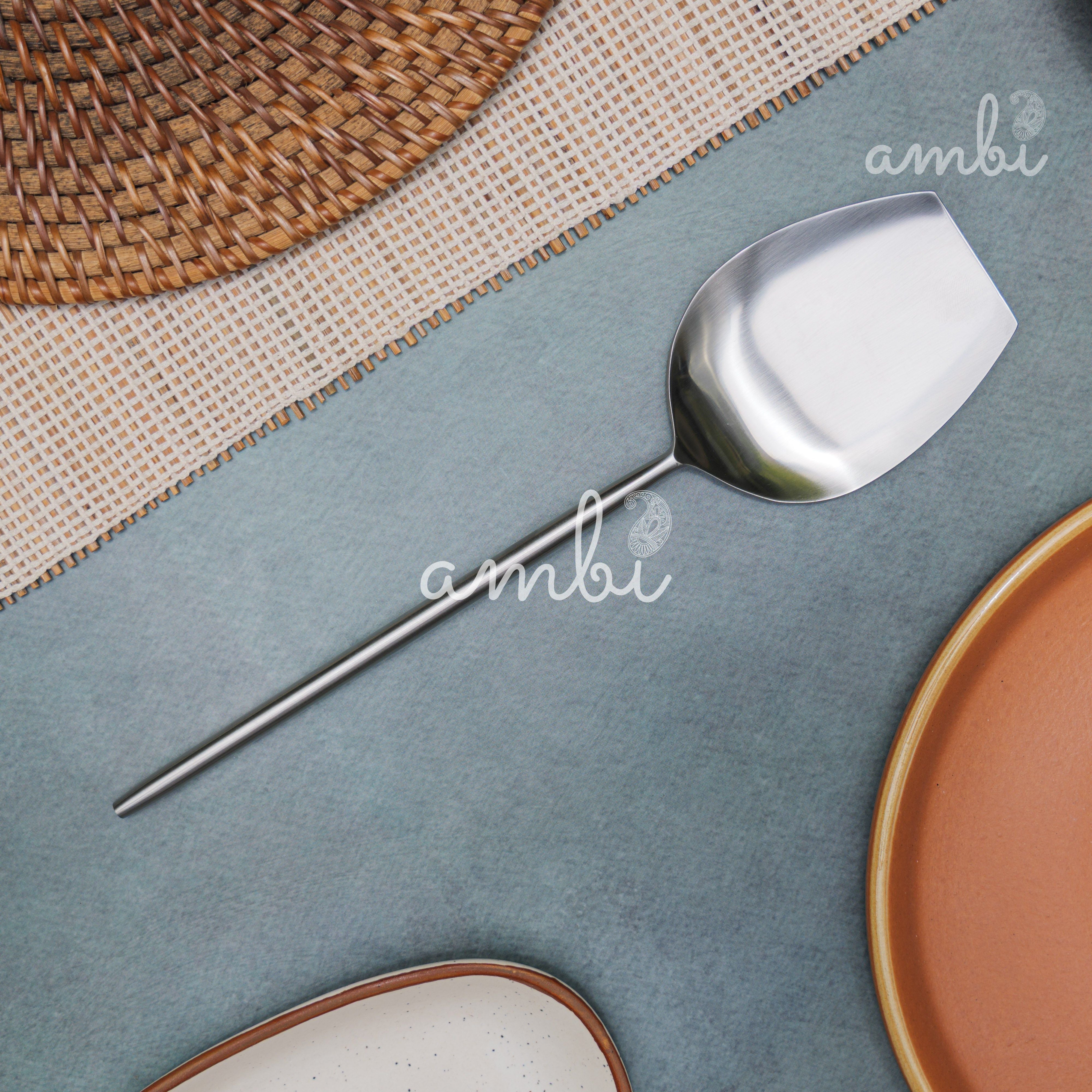 Ambi Virgin Steel Salad Server - Set of 2