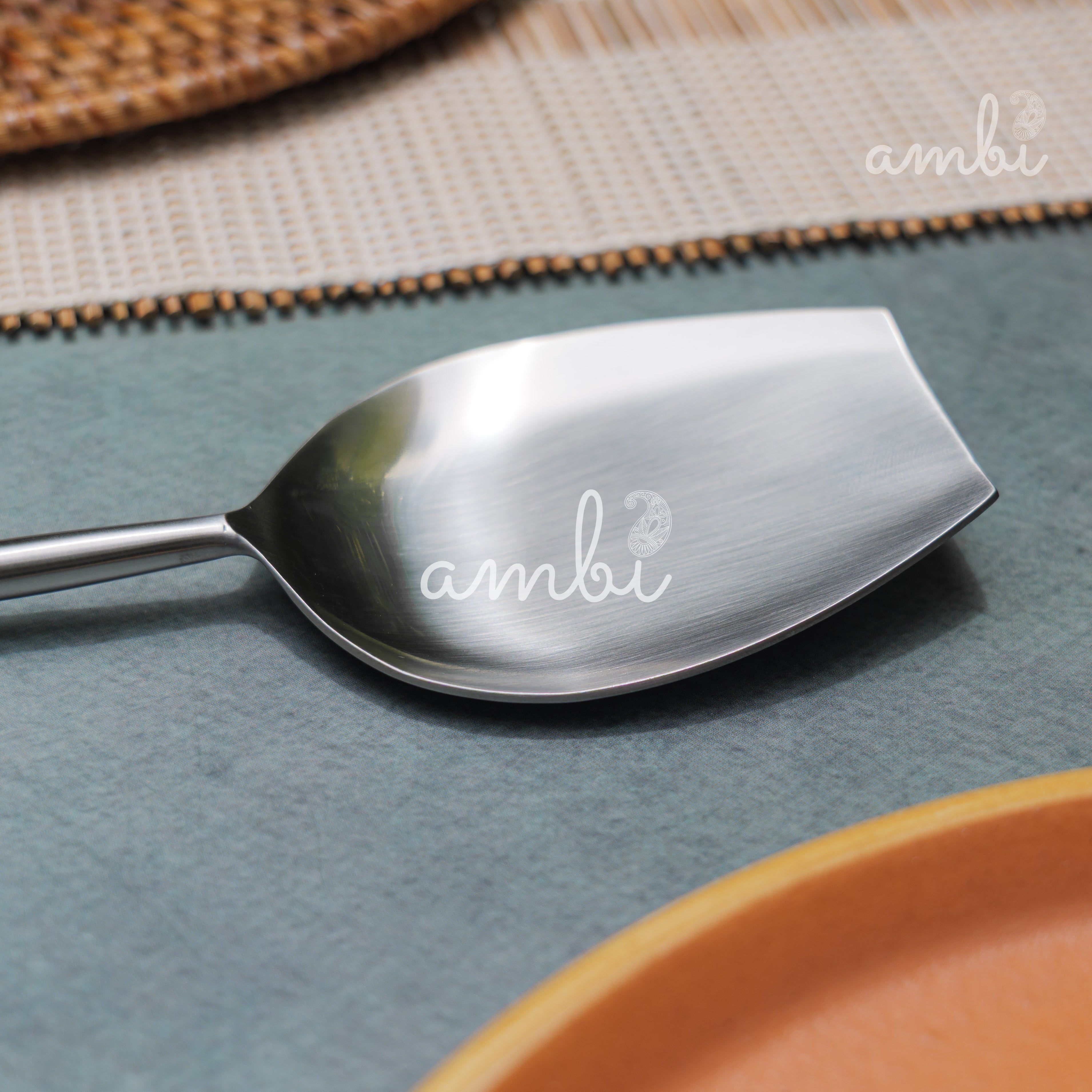 Ambi Virgin Steel Salad Server - Set of 2