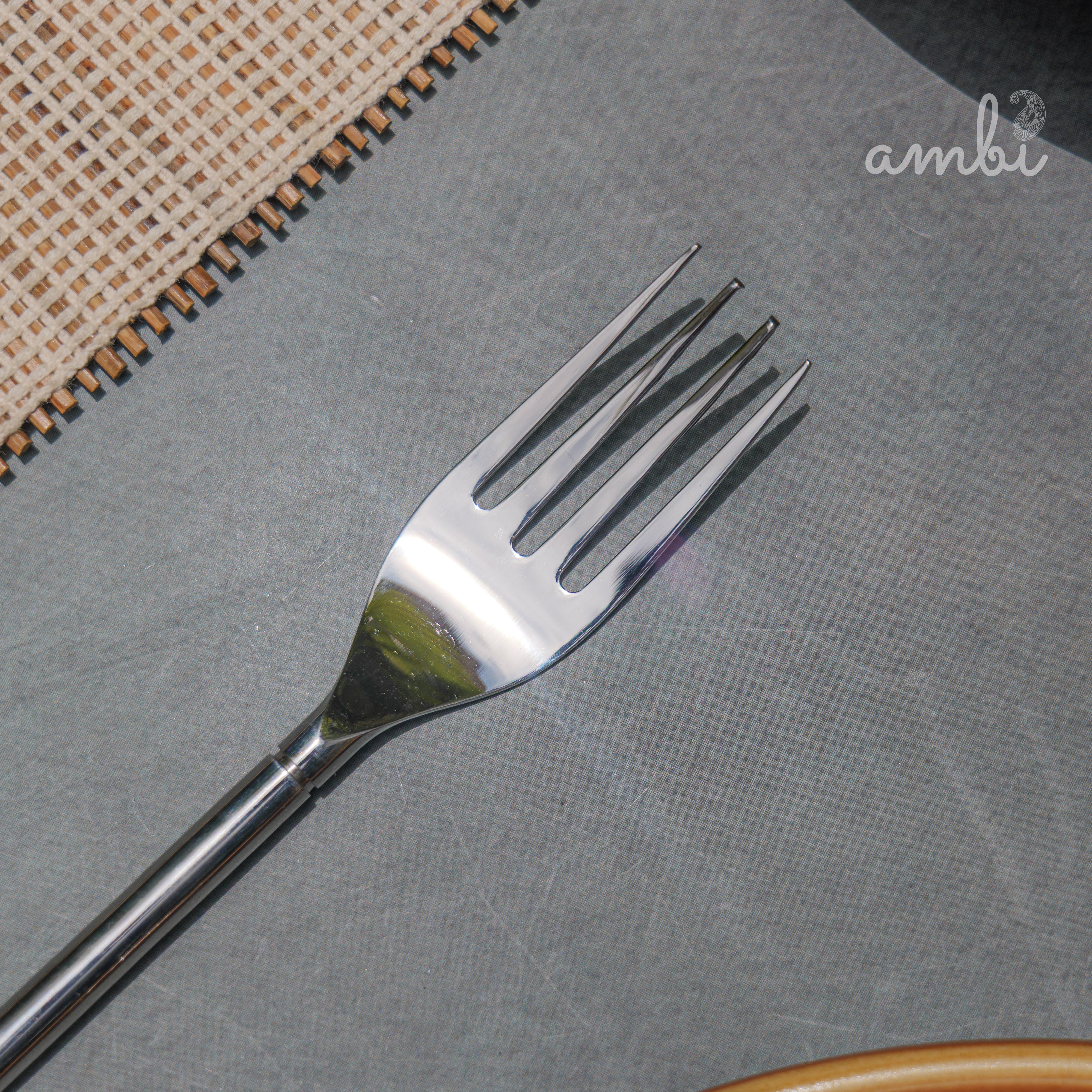 Handcrafted Heavy Steel Silver Cutlery Set of 4