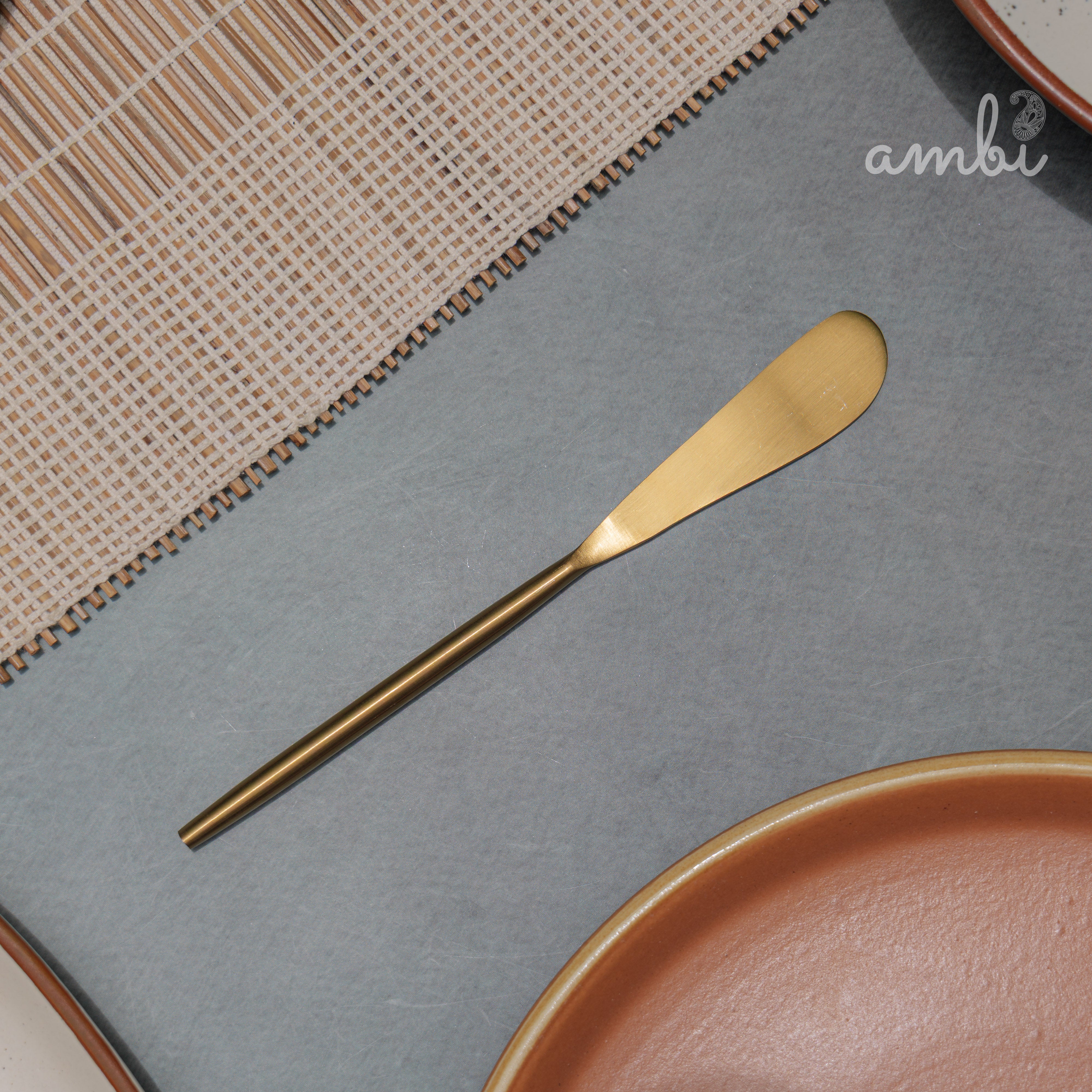 Exquisite Brass Cheese Knives Cutlery Set of 4