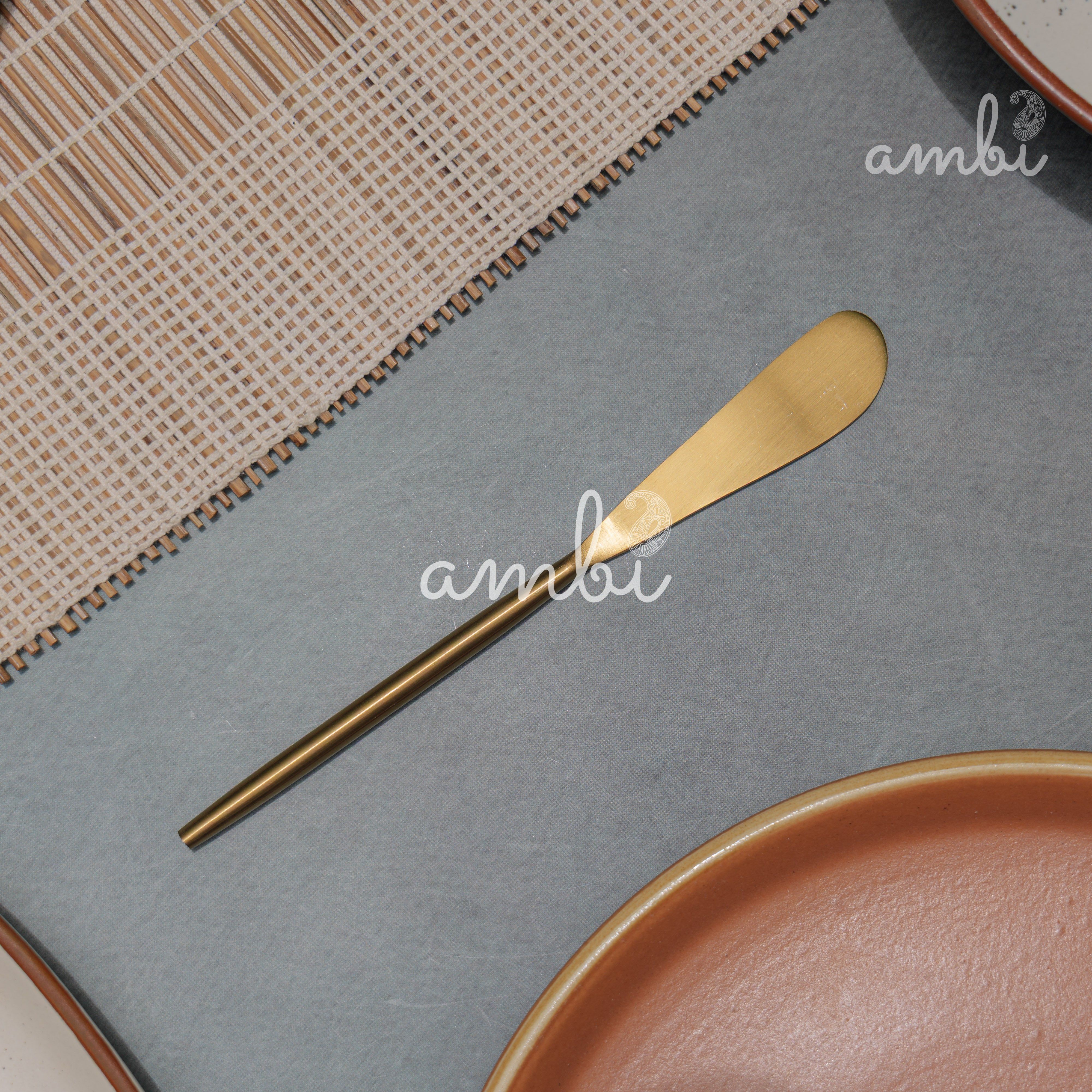 Exquisite Brass Cheese Knives Cutlery Set of 4