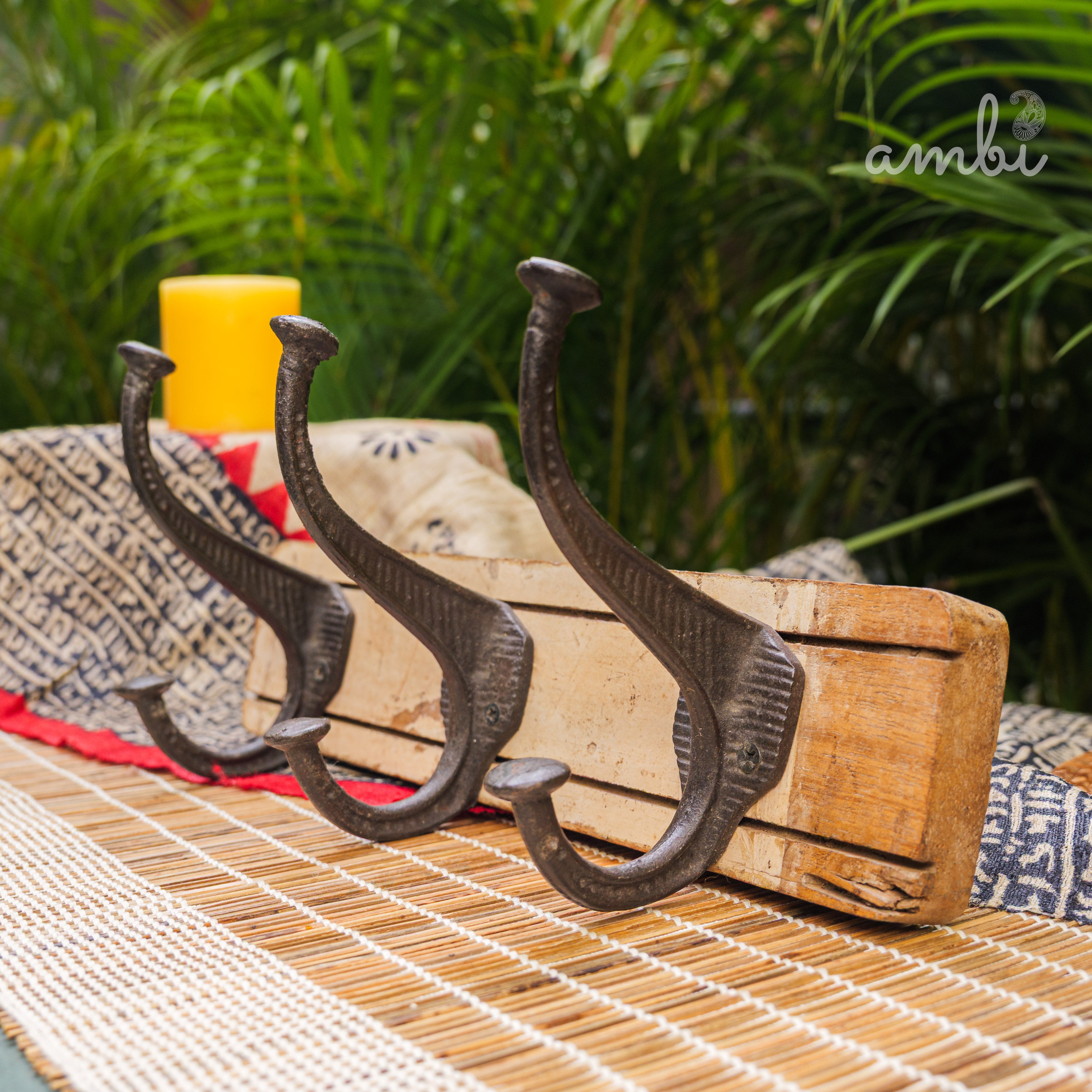 Ambi Vintage Style Wall Coat Hooks for Hanging