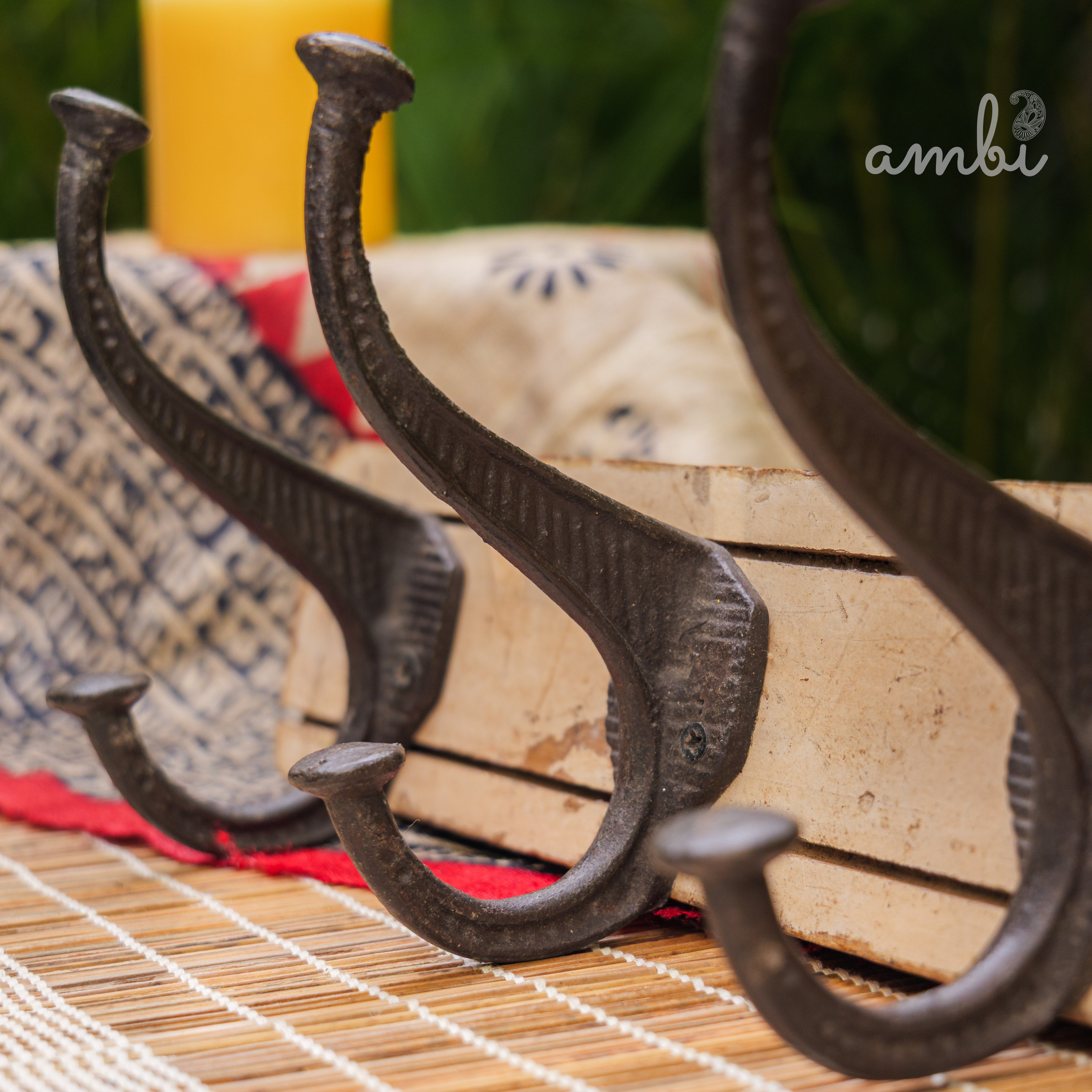 Ambi Vintage Style Wall Coat Hooks for Hanging