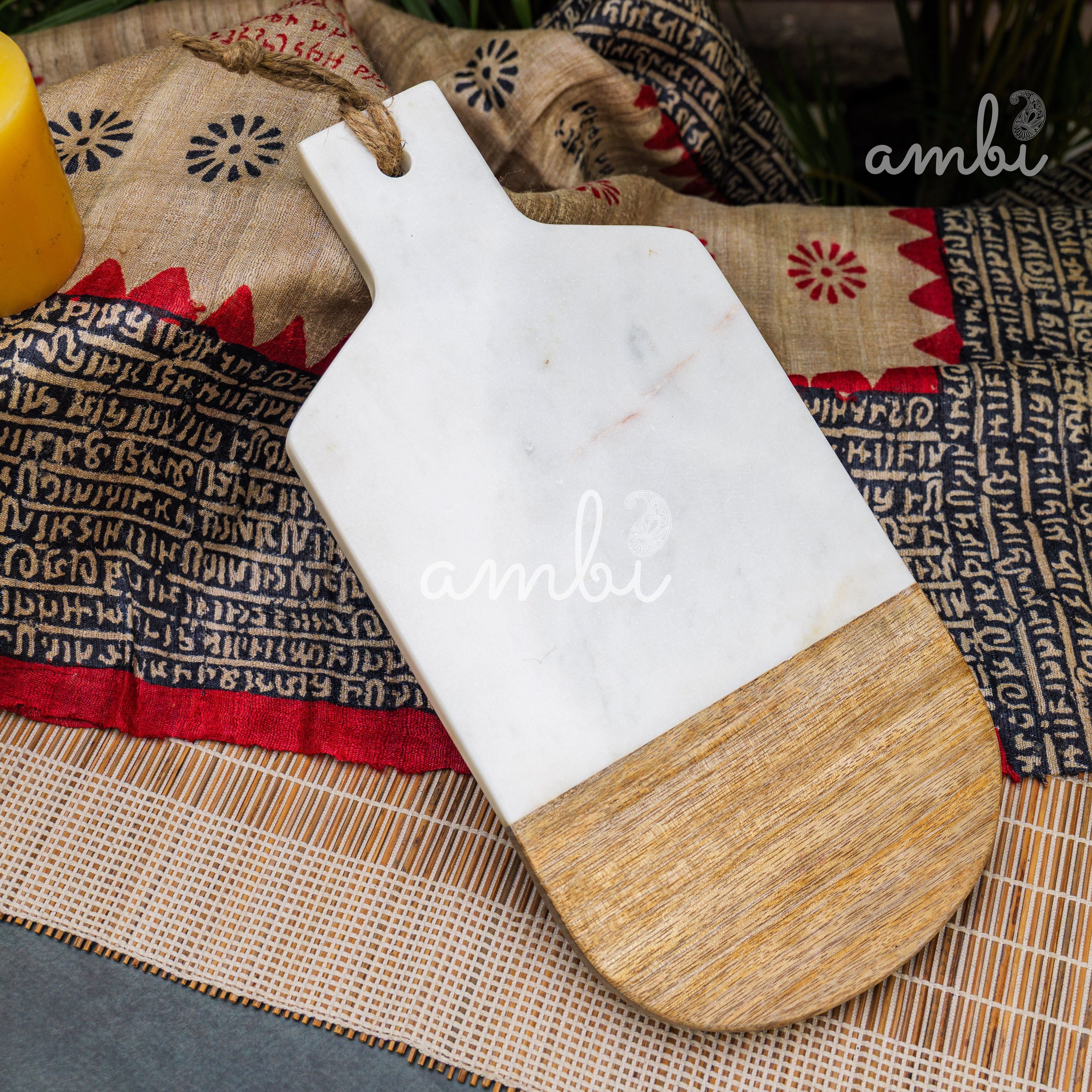 Ambi Wood+Marble Serving Board