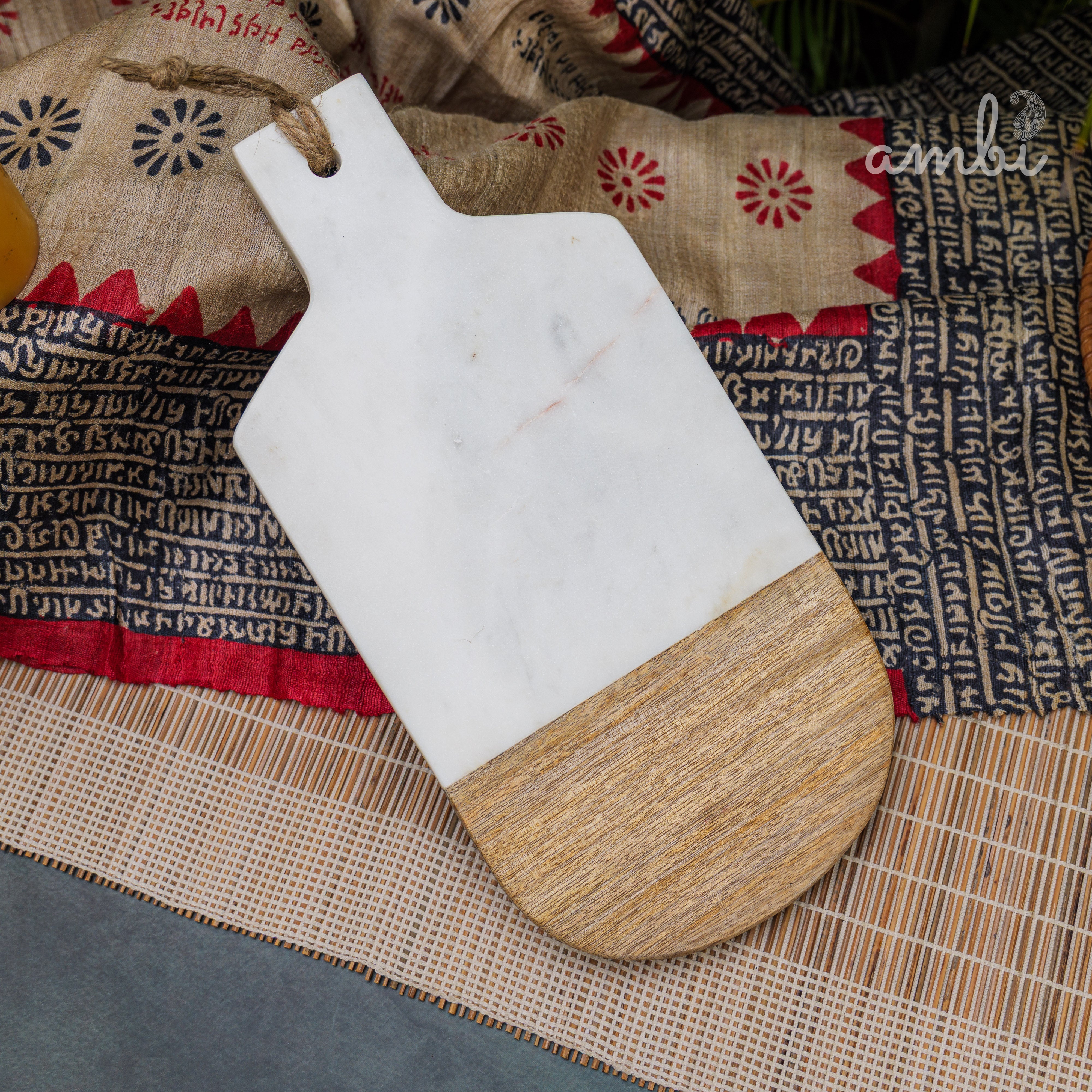 Ambi Wood+Marble Serving Board