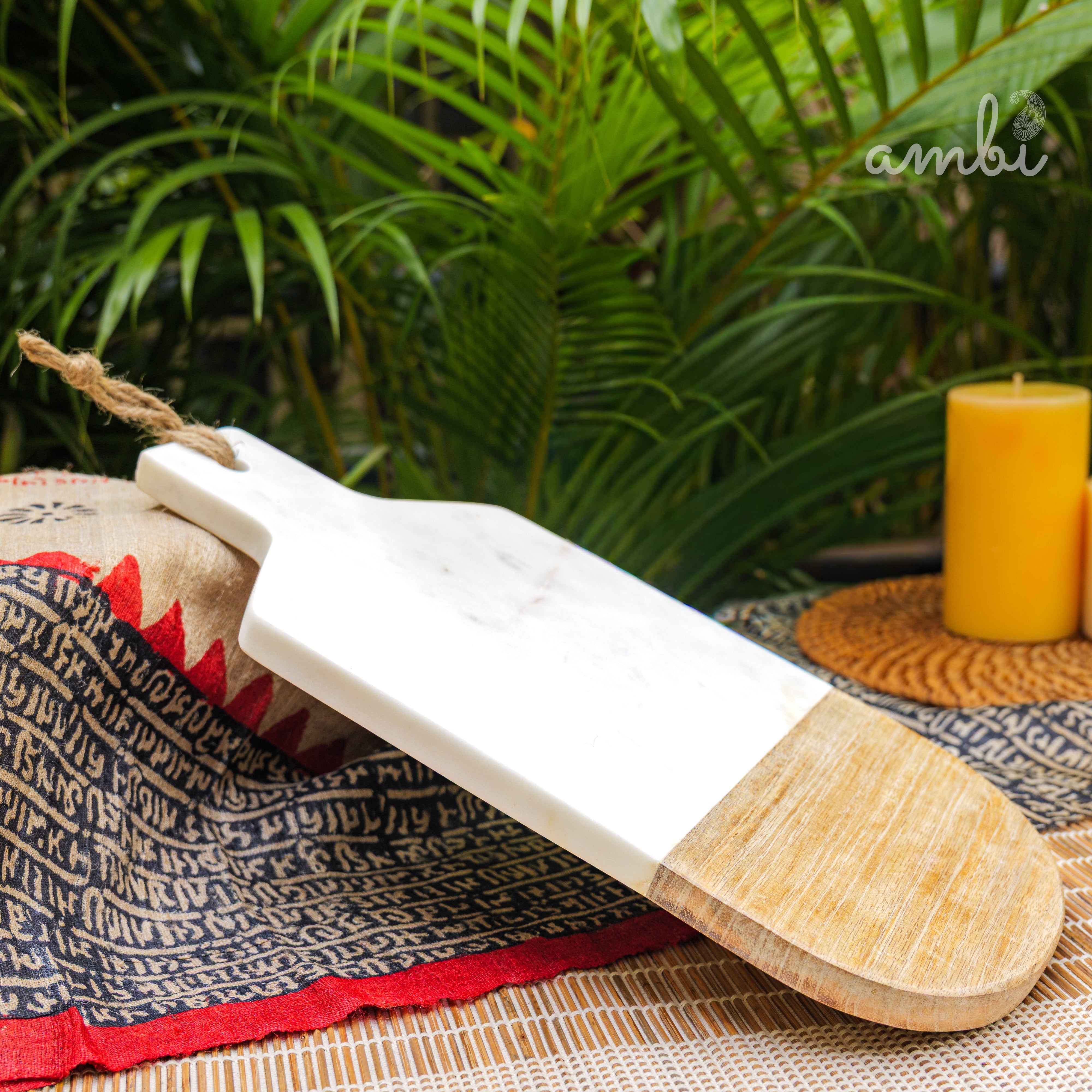 Ambi Wood+Marble Serving Board