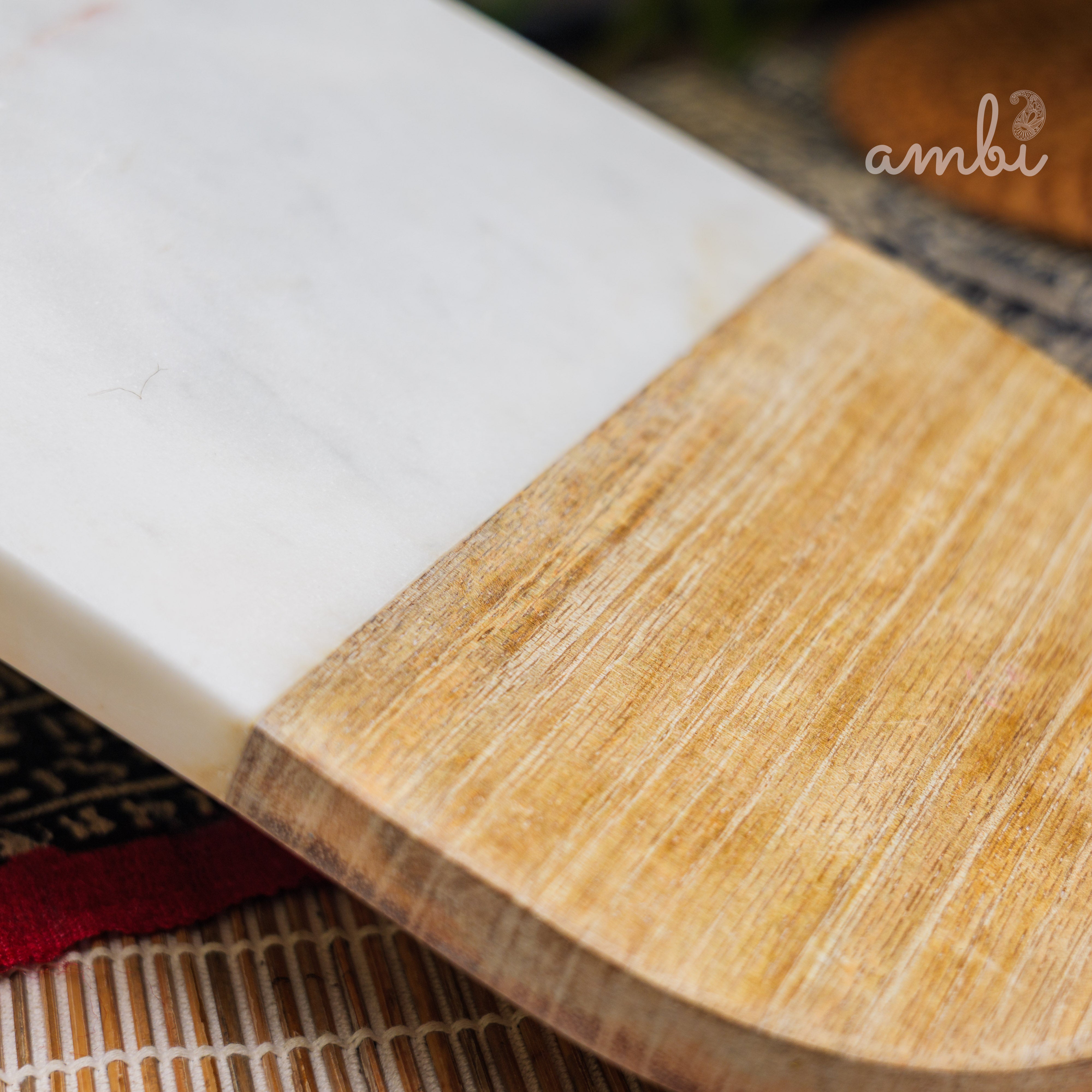 Ambi Wood+Marble Serving Board