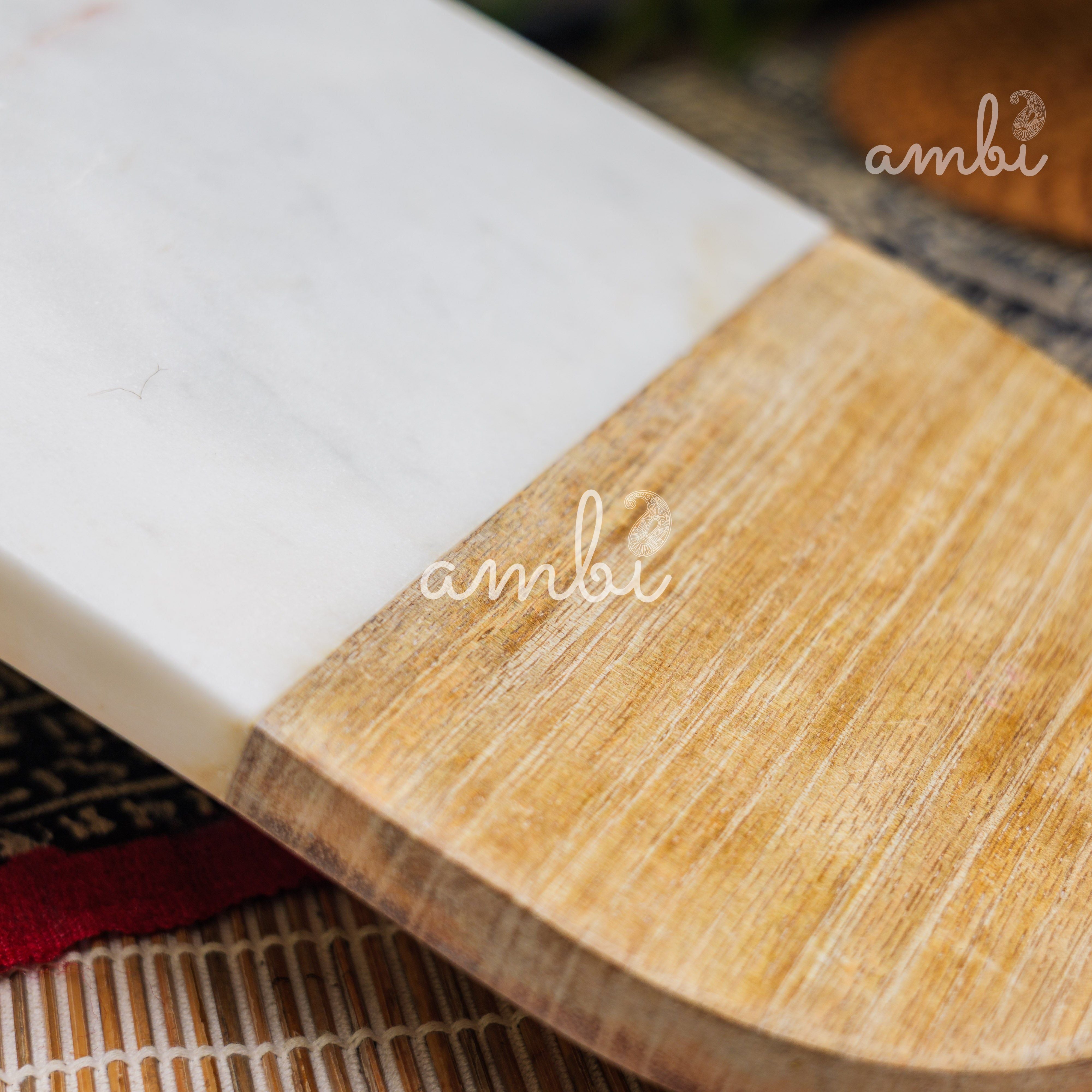 Ambi Wood+Marble Serving Board