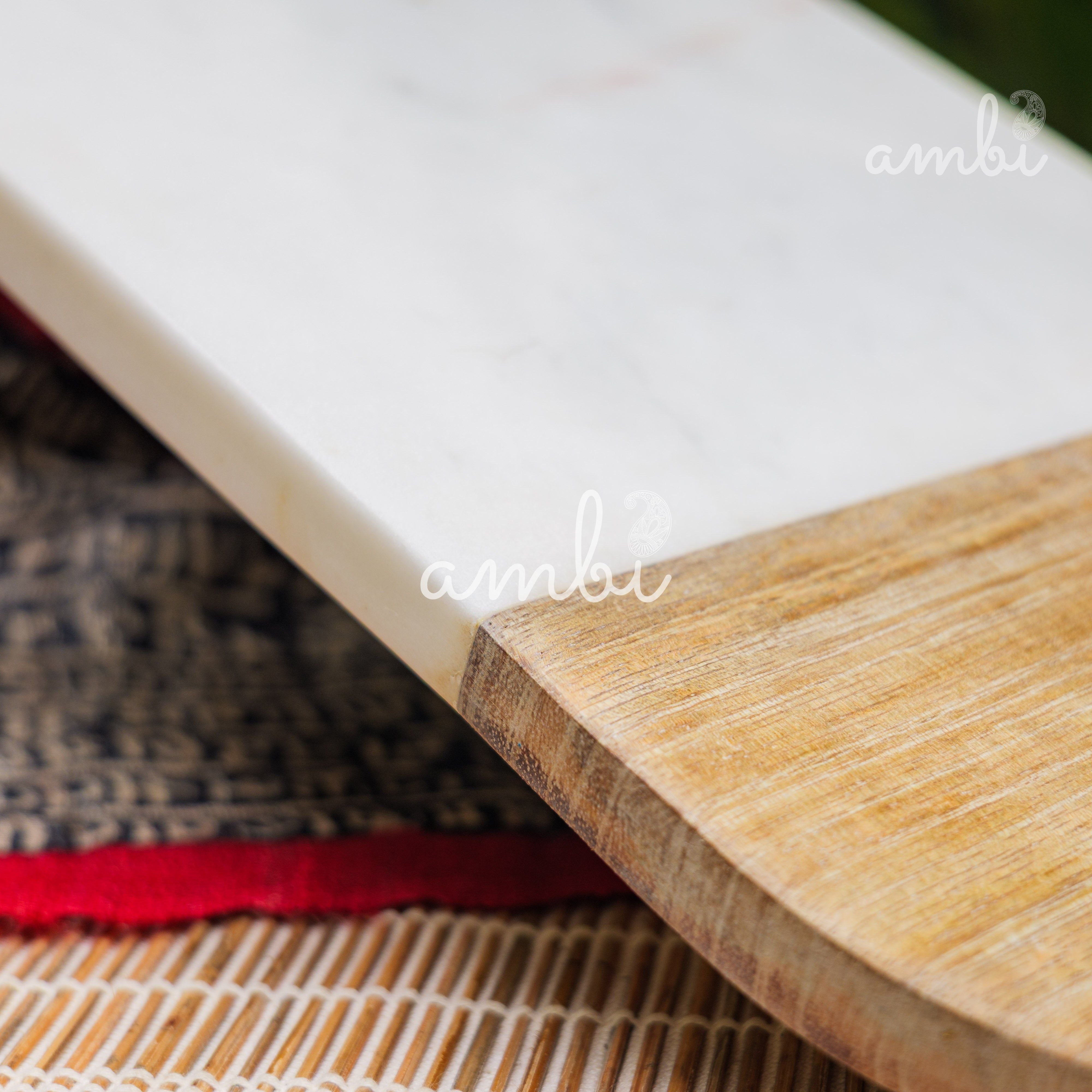 Ambi Wood+Marble Serving Board