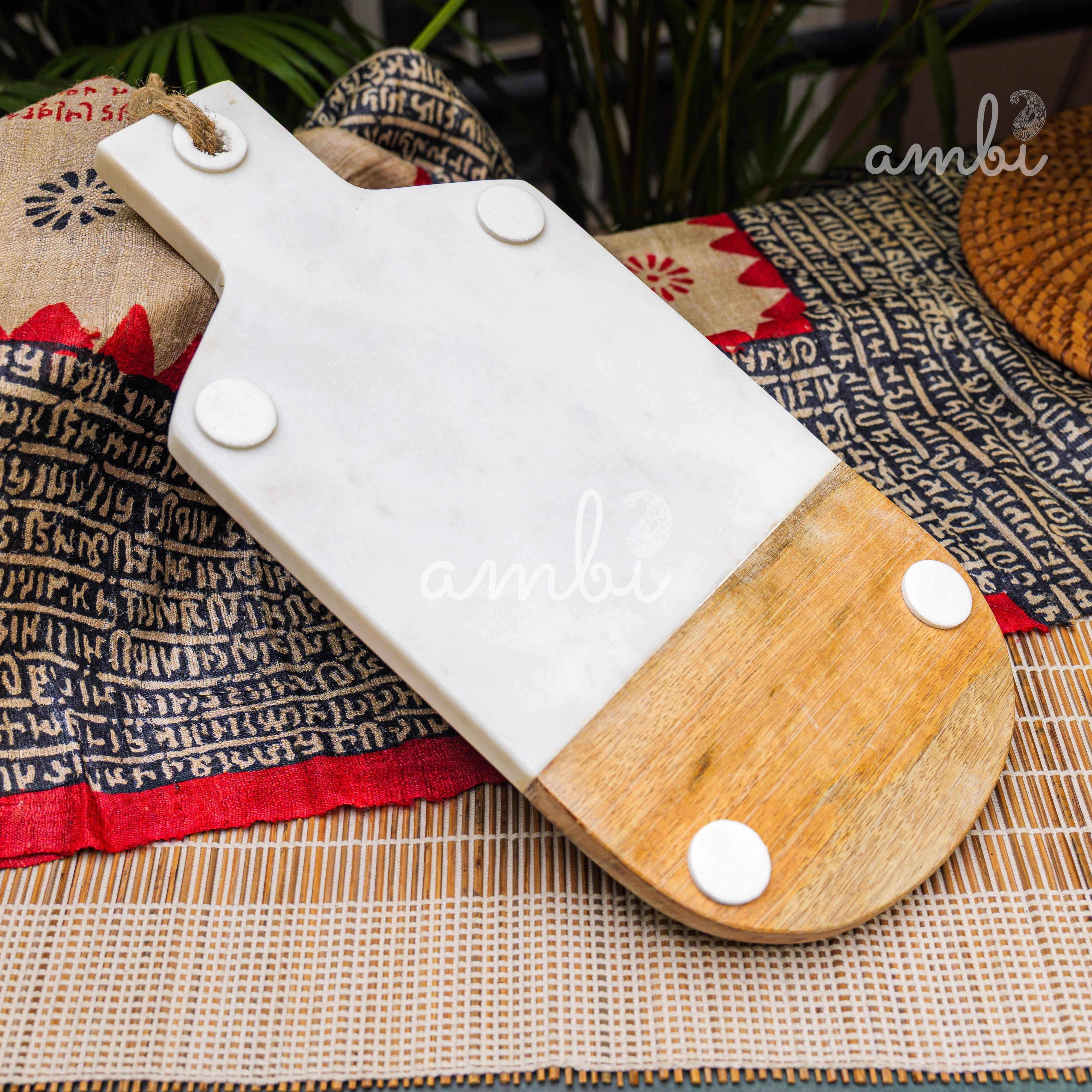 Ambi Wood+Marble Serving Board