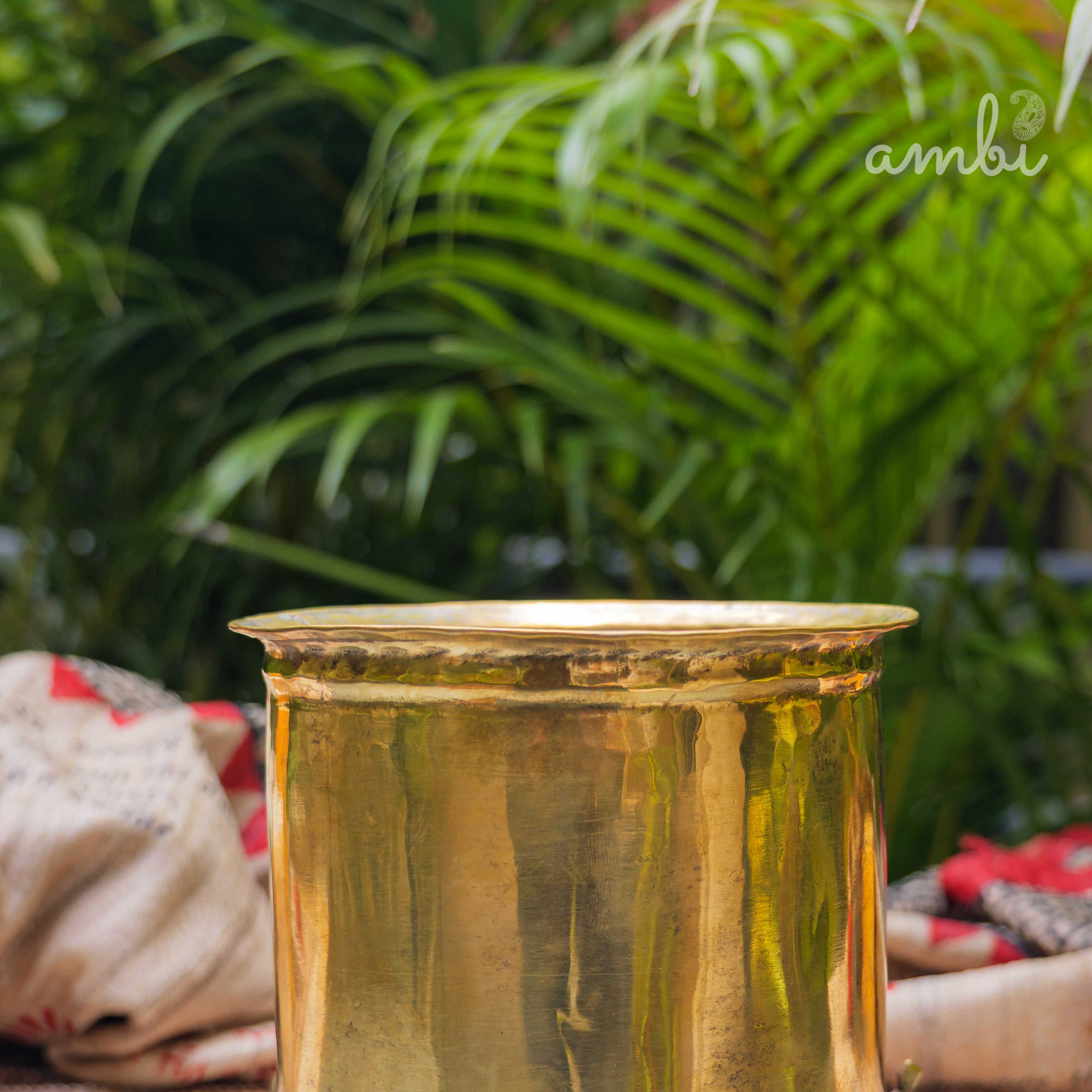 Vintage Brass Water Pot (Mataka) on Legs