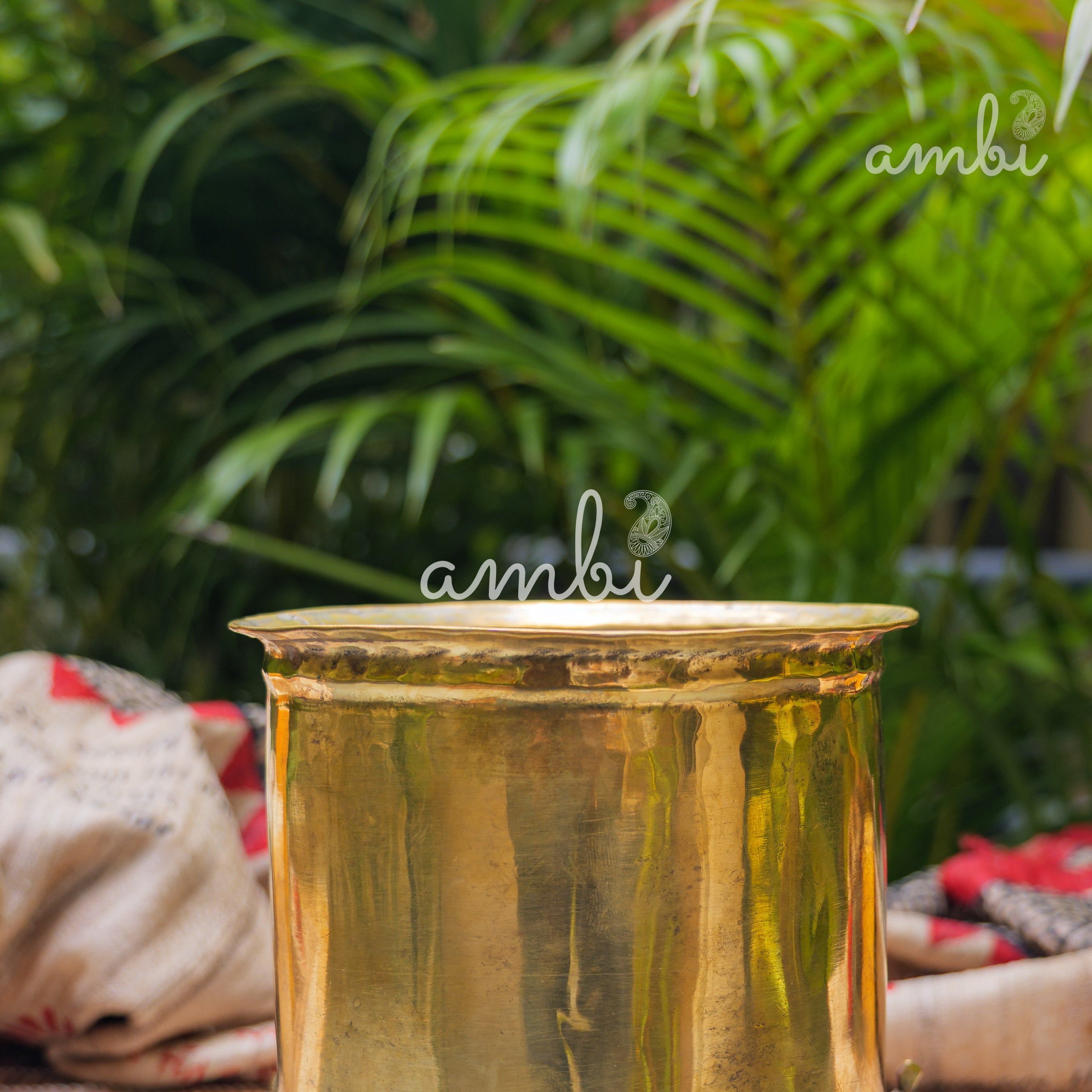 Vintage Brass Water Pot (Mataka) on Legs