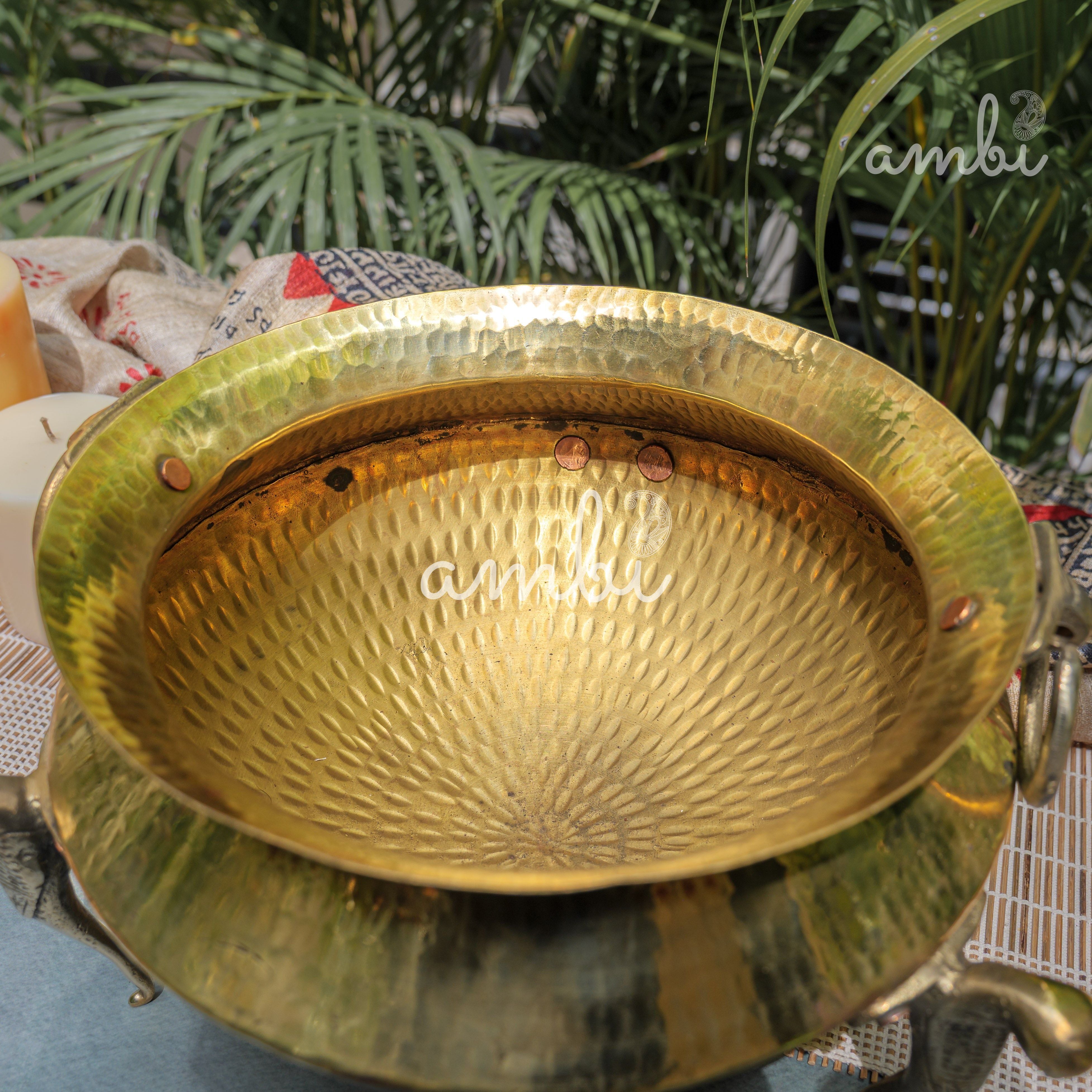 Hammered Vintage Brass Water Pot (Mataka)