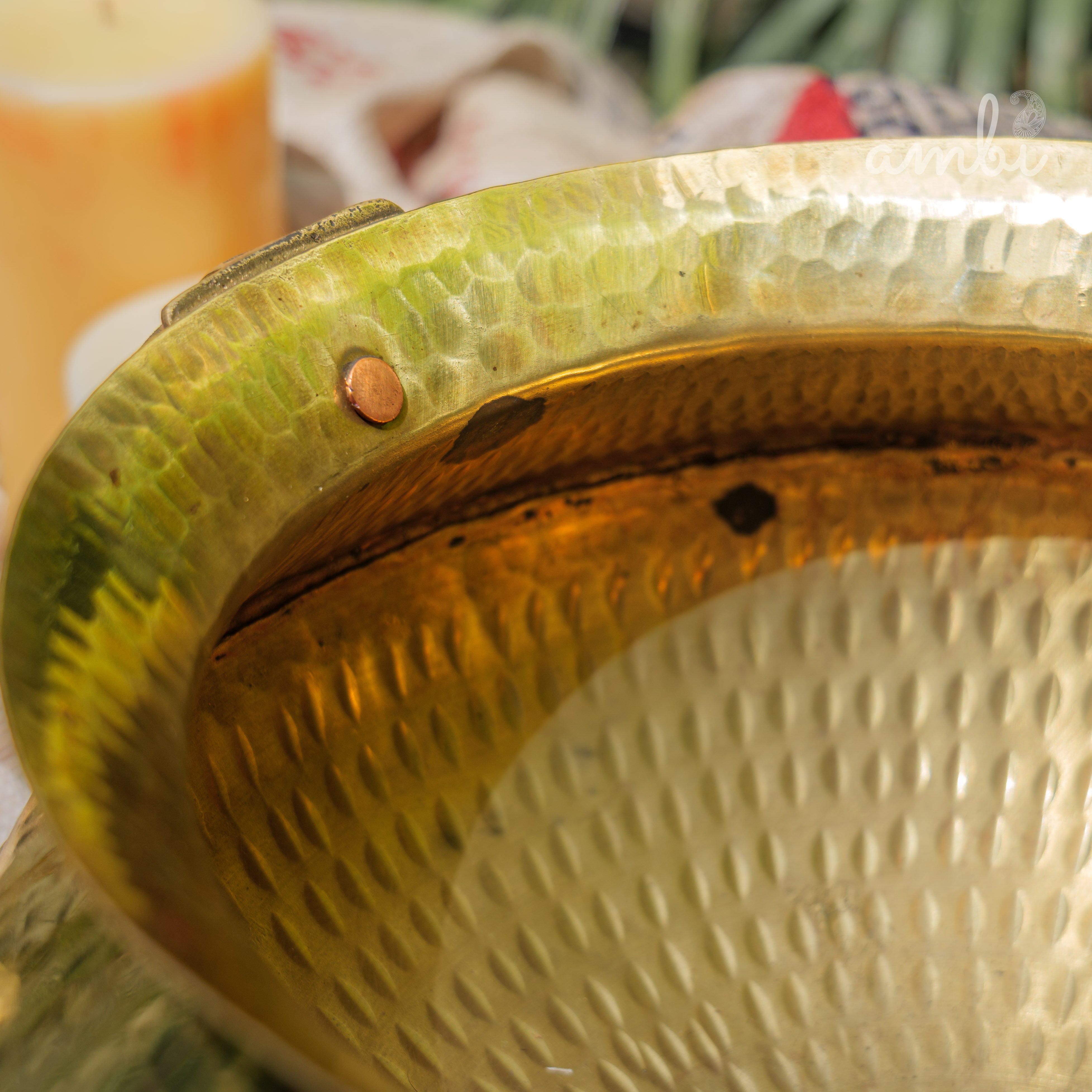 Hammered Vintage Brass Water Pot (Mataka)