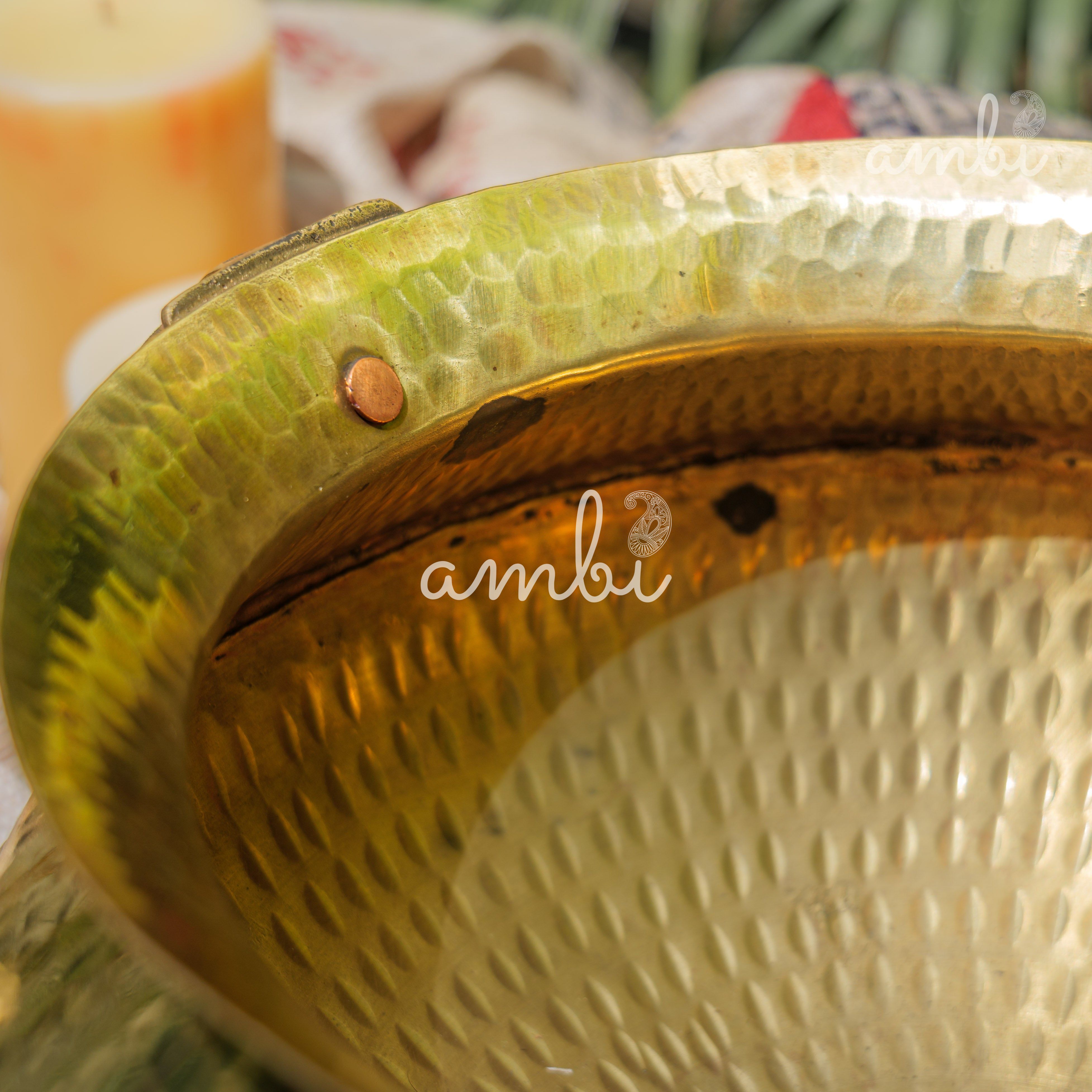 Hammered Vintage Brass Water Pot (Mataka)