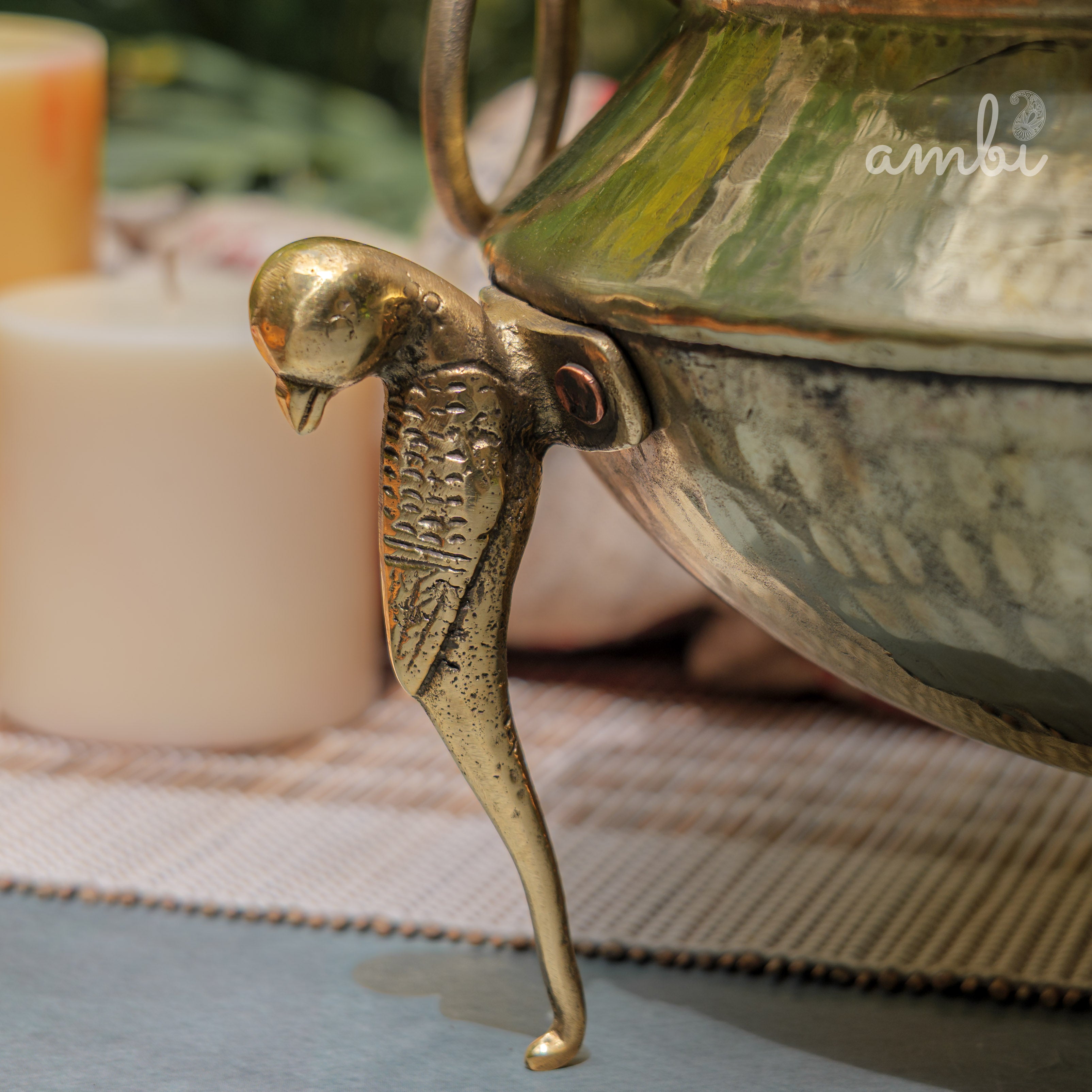 Hammered Vintage Brass Water Pot (Mataka)