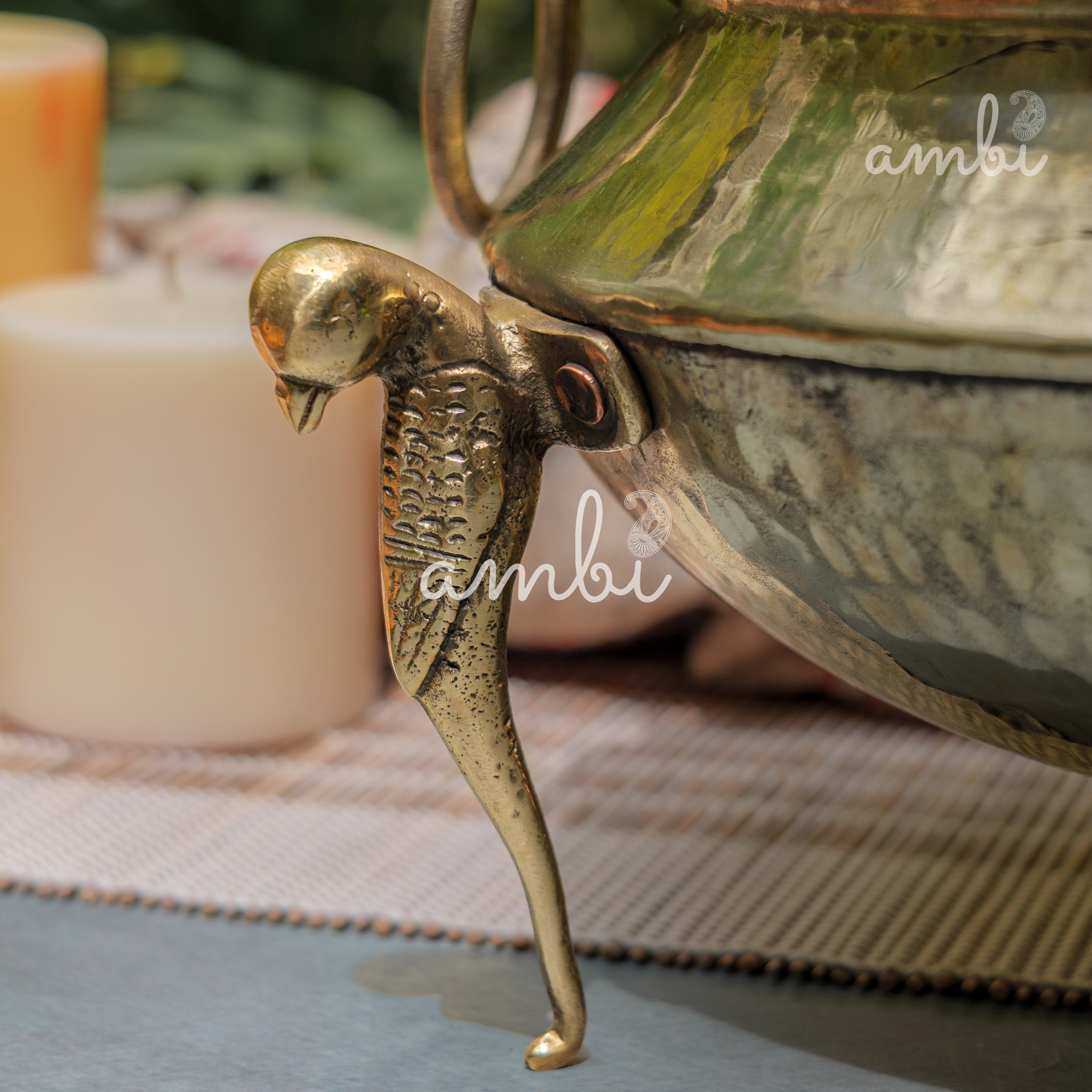 Hammered Vintage Brass Water Pot (Mataka)