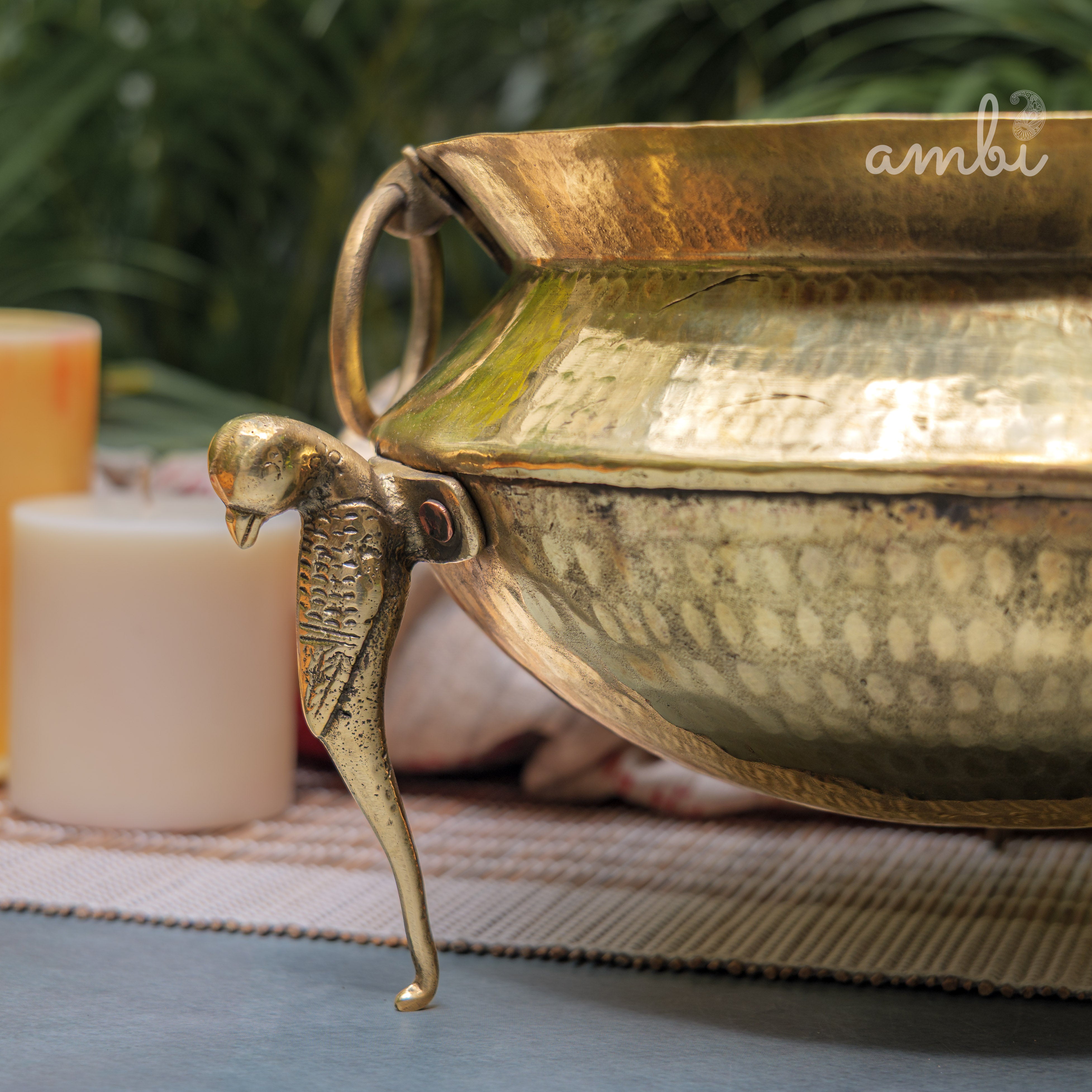 Hammered Vintage Brass Water Pot (Mataka)