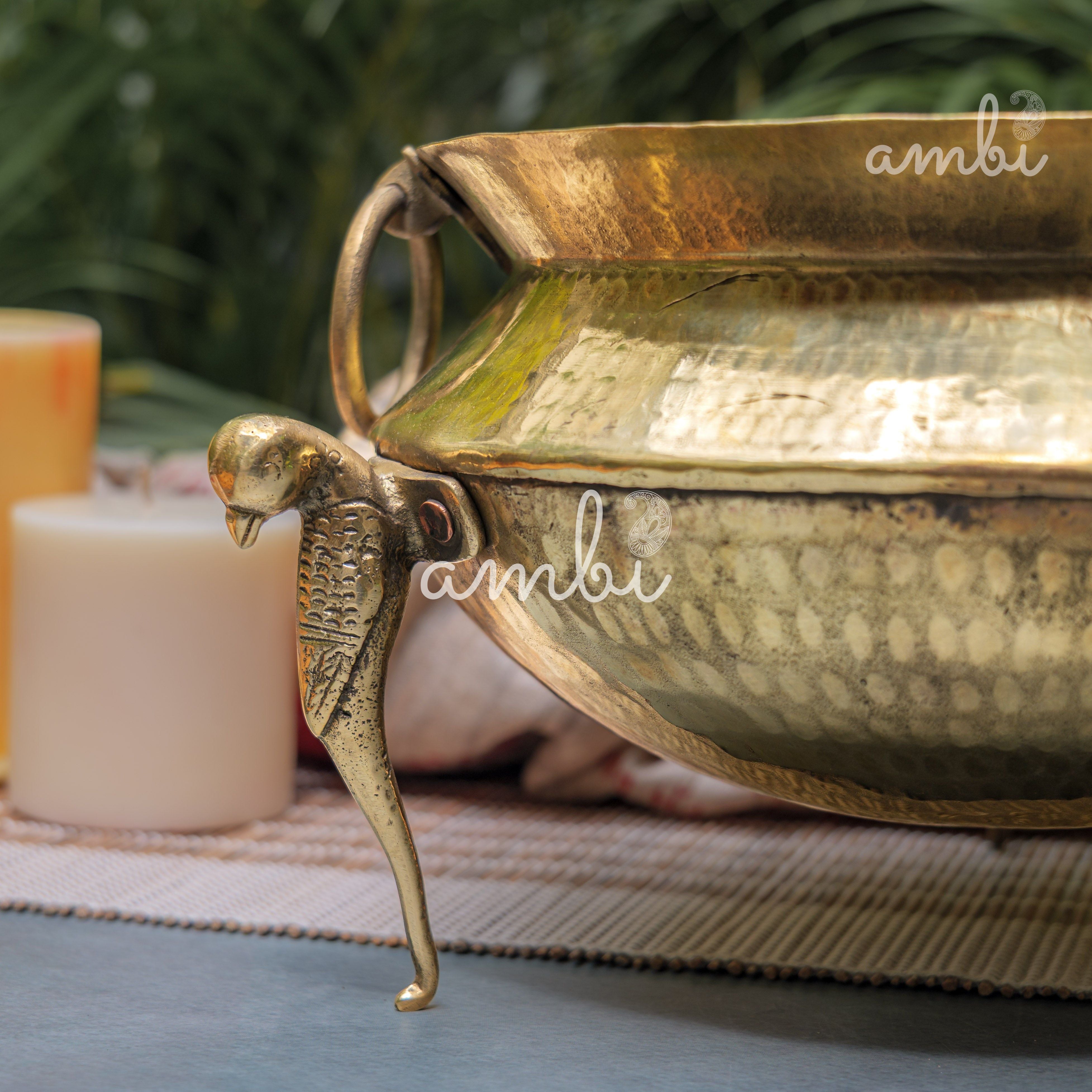 Hammered Vintage Brass Water Pot (Mataka)